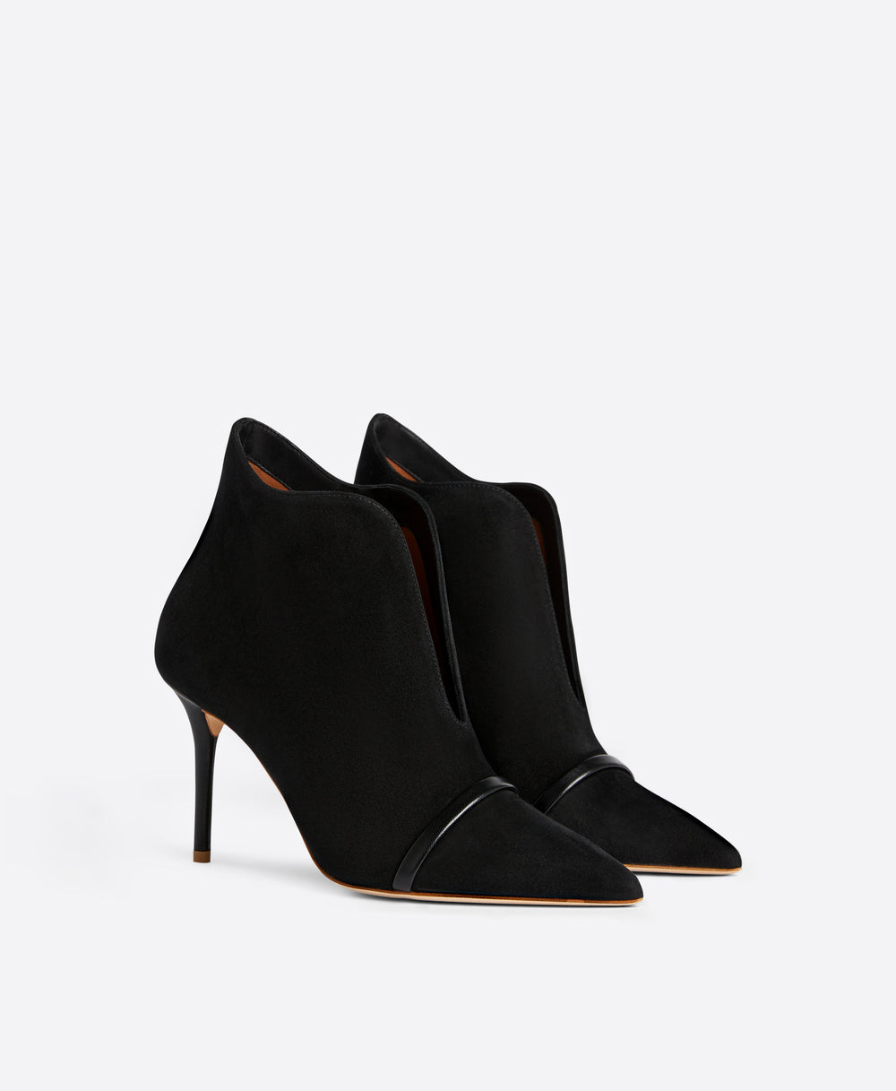 Malone Souliers Cora 85 Black Suede Ankle Boots