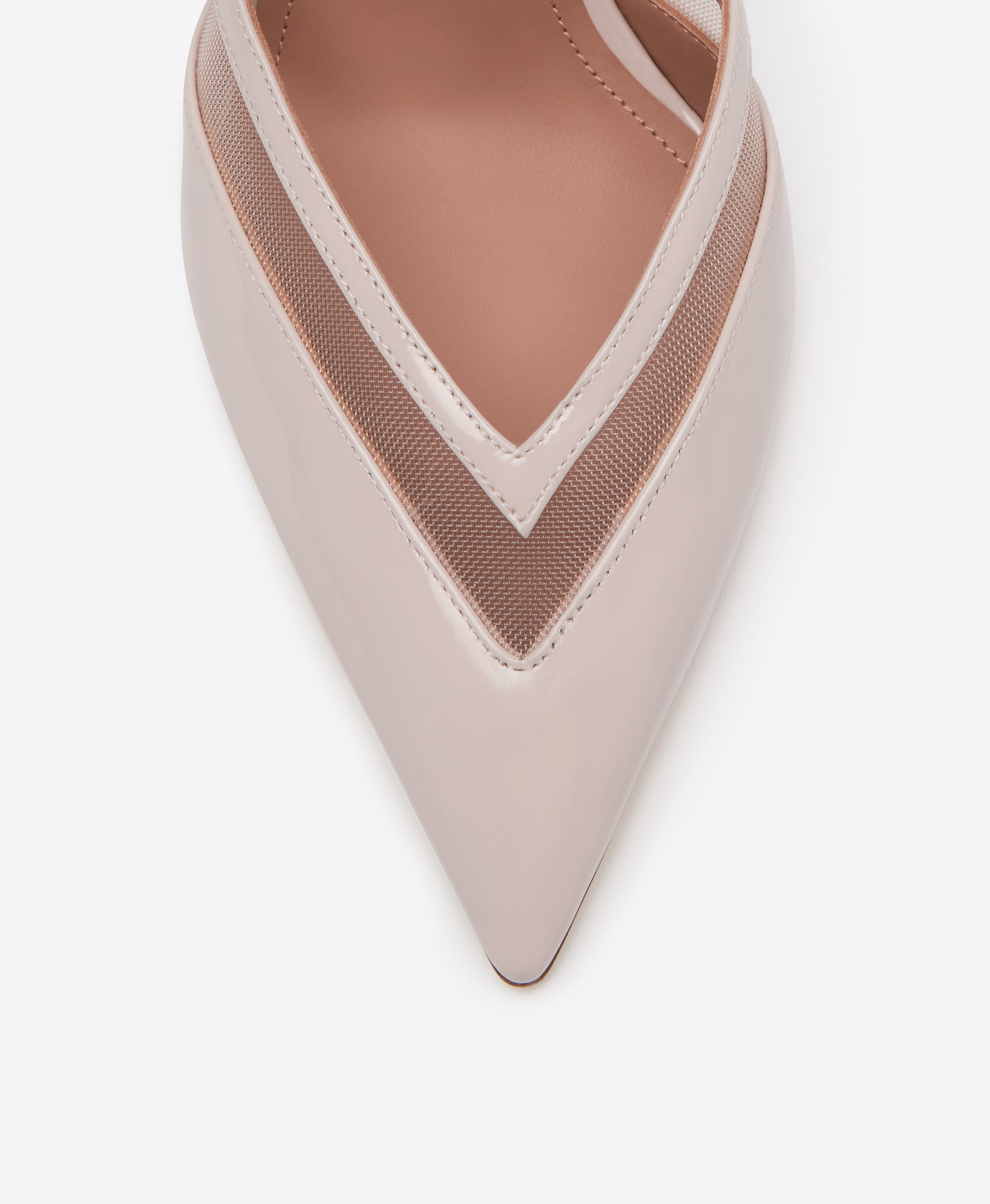 Cristi 70 Ice White Leather Mesh Mules | Malone Souliers Cristi 70 Ice White Leather Mesh Mules | Malone Souliers