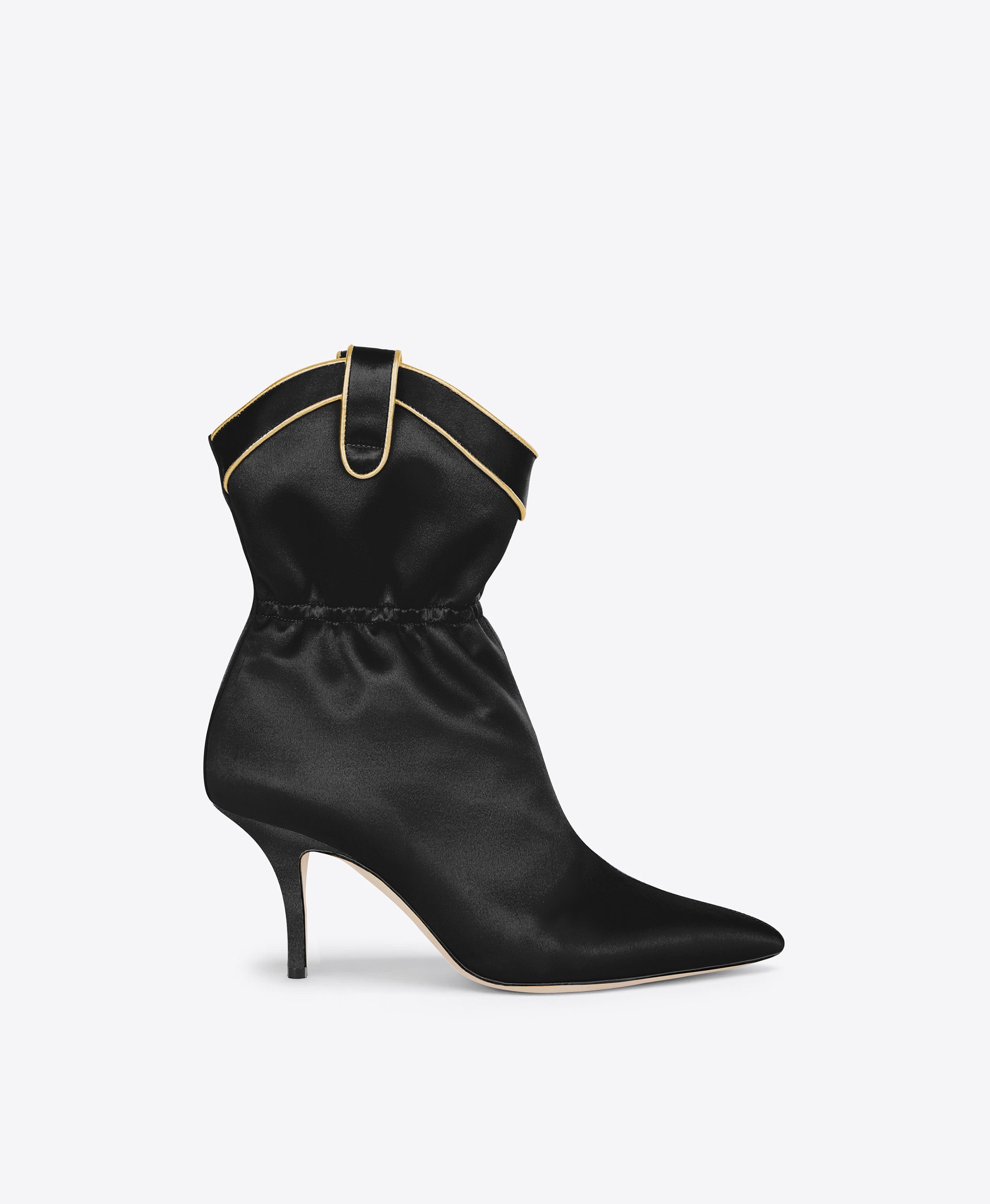 Daisy 70 Black Satin Ankle Boots