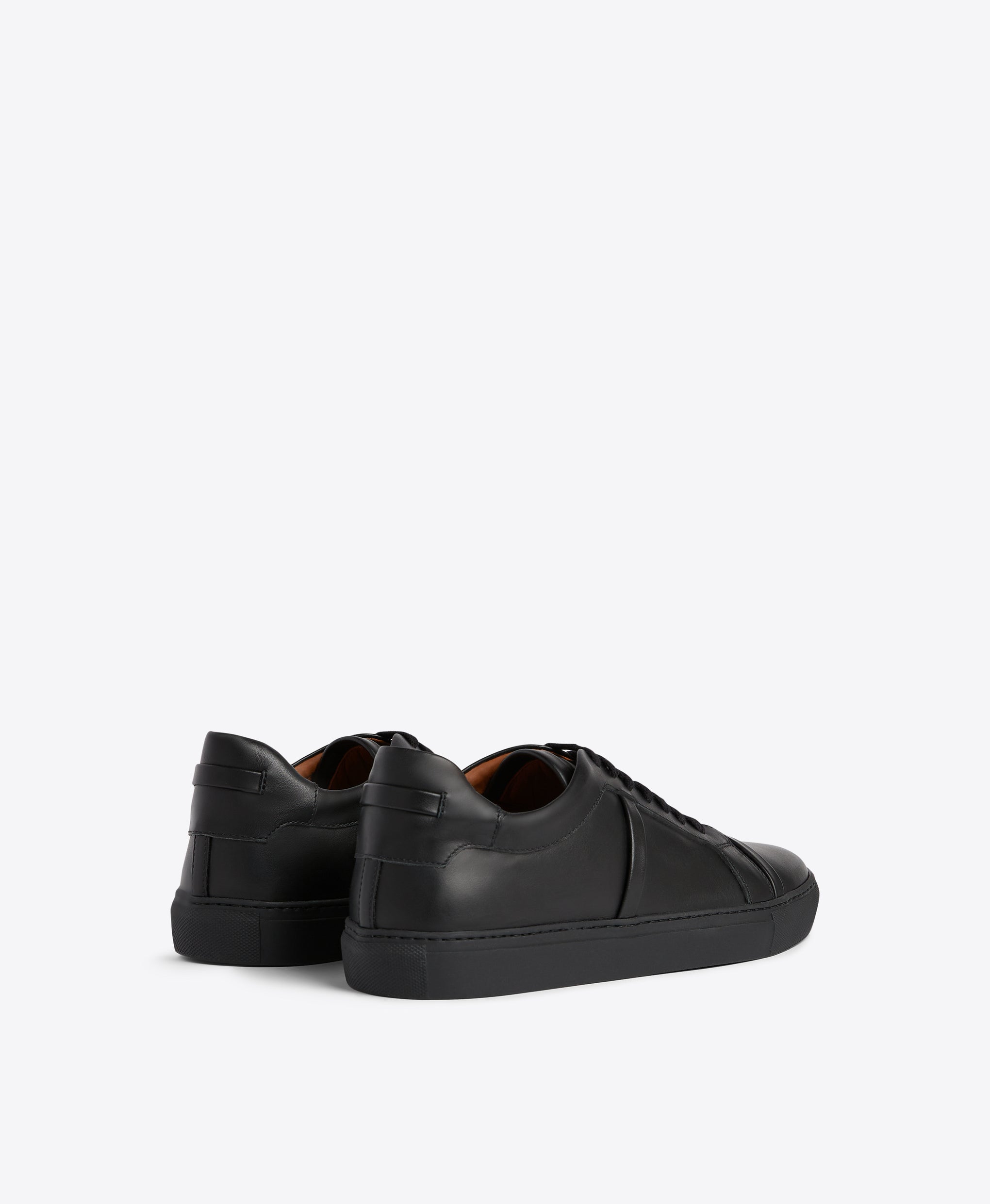 Men's Deon Black Leather Sneakers Malone Souliers