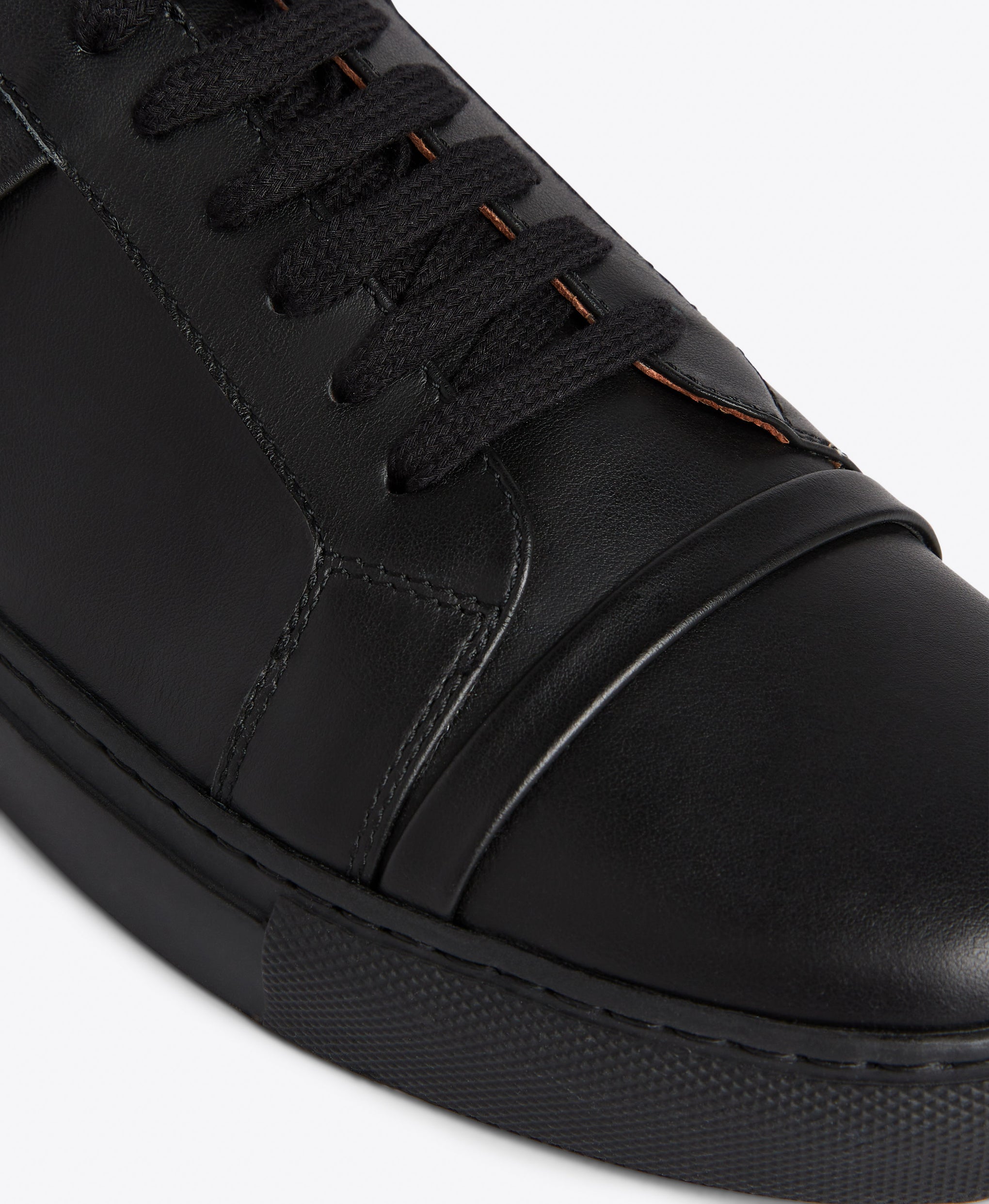 Men's Deon Black Leather Sneakers Malone Souliers