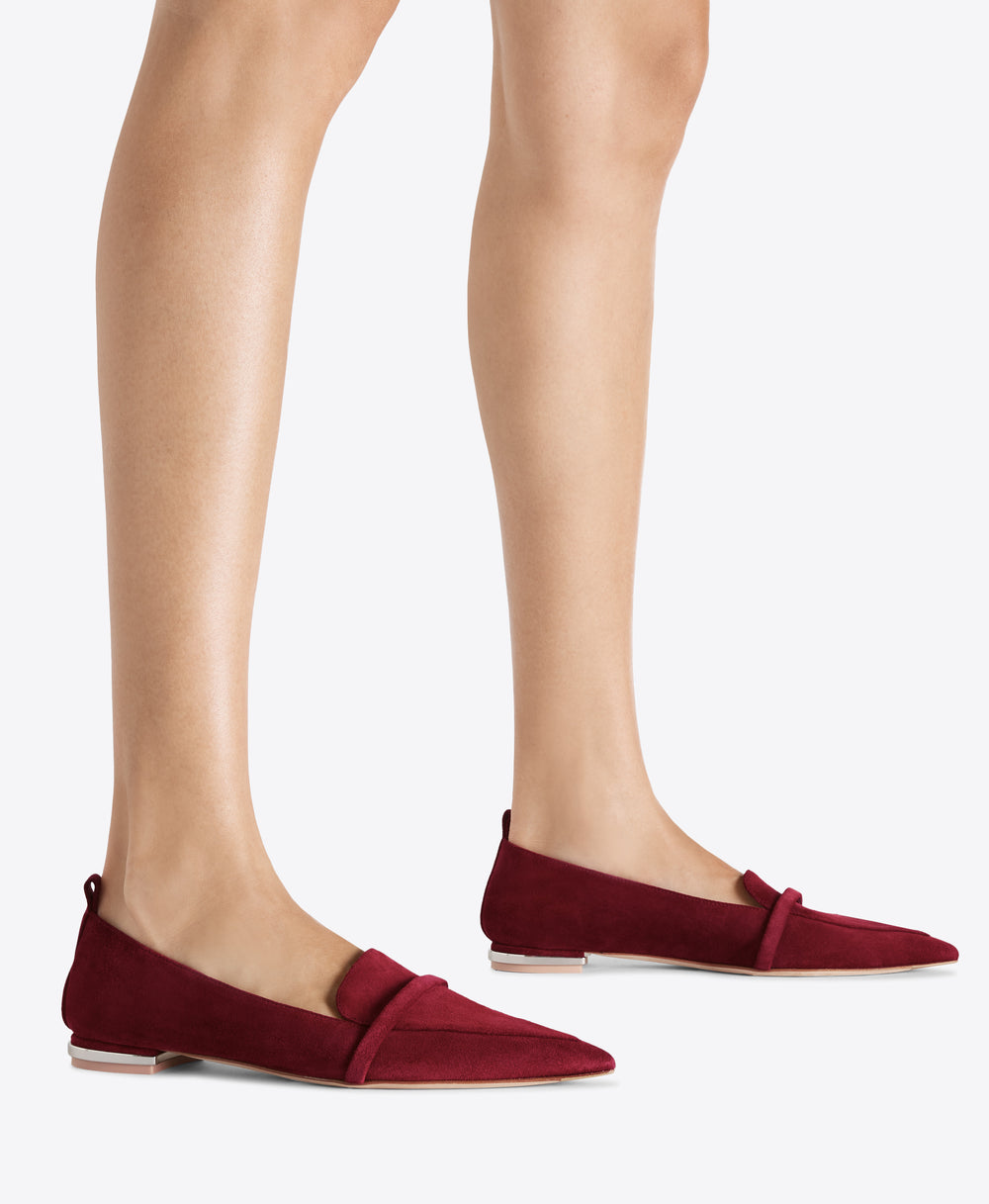 Dora Red Suede Loafers Malone Souliers