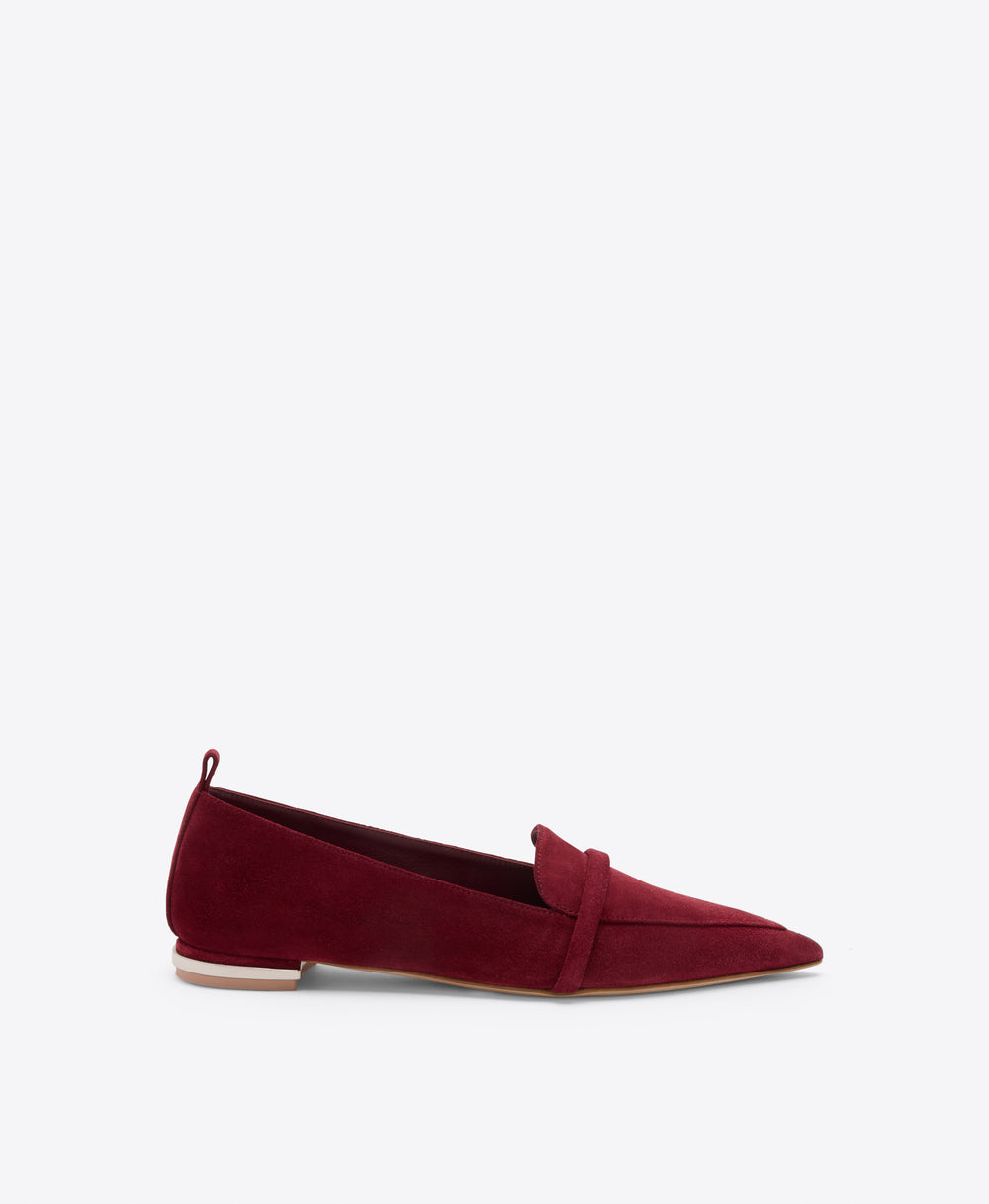 Dora Red Suede Loafers Malone Souliers