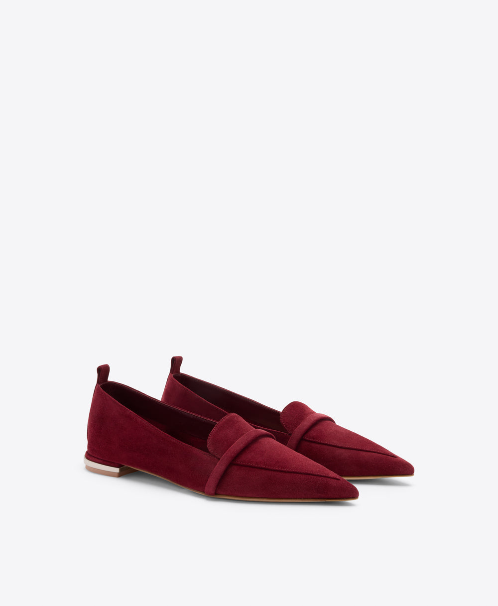 Dora Red Suede Loafers Malone Souliers