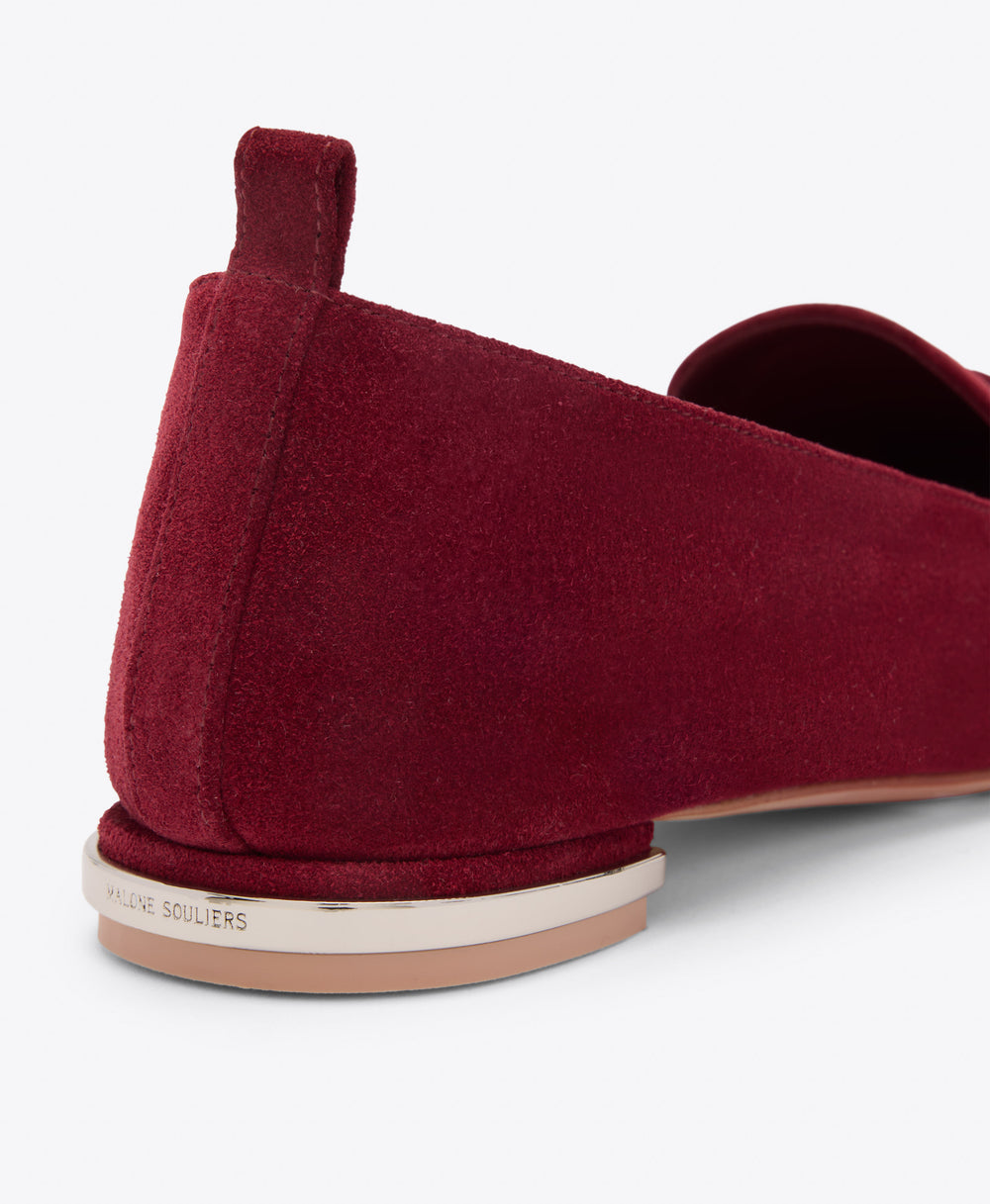 Dora Red Suede Loafers Malone Souliers