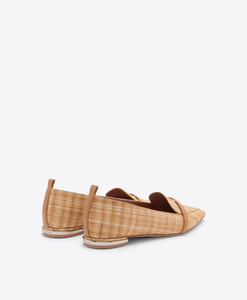 Dora Beige Raffia Loafers Malone Souliers