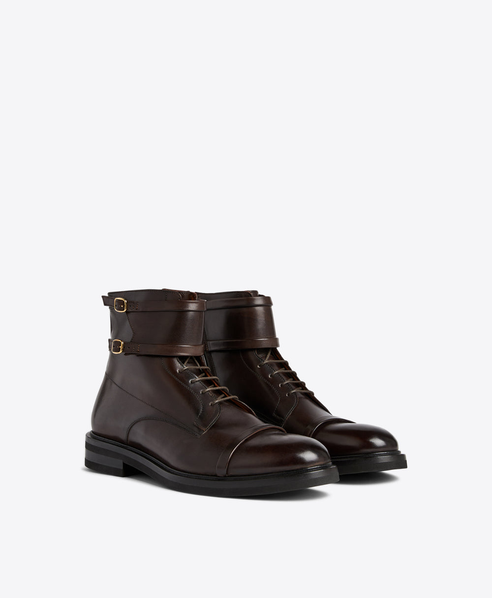 Men's George Brown Biker Style Leather Boots Malone Souliers