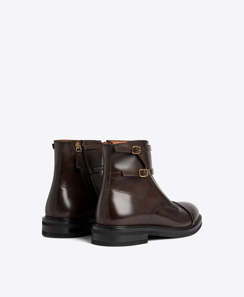 Men's George Brown Biker Style Leather Boots Malone Souliers