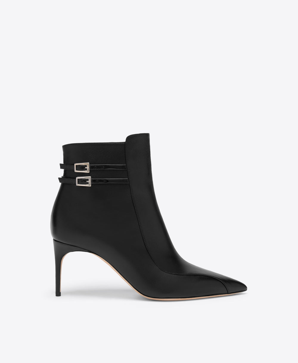 Giordana Black Leather Ankle Boots Malone Souliers
