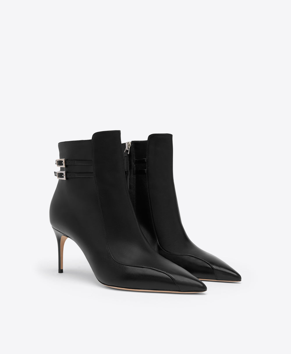 Giordana Black Leather Ankle Boots Malone Souliers