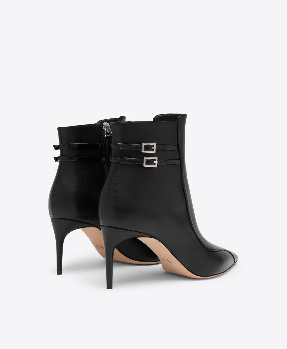 Giordana Black Leather Ankle Boots Malone Souliers