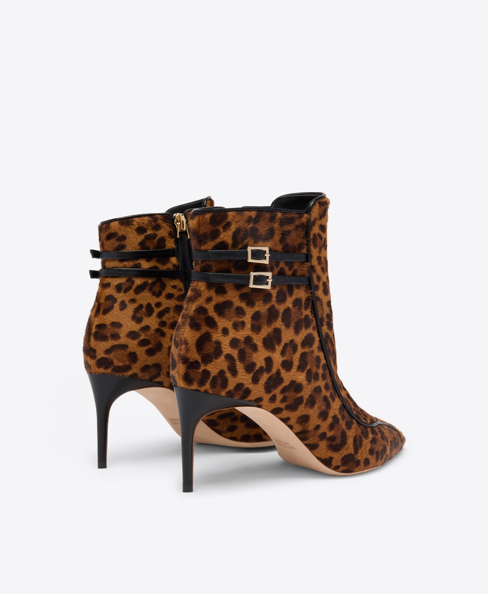 Giordana 70 Leopard Hair Ankle Boots Malone Souliers