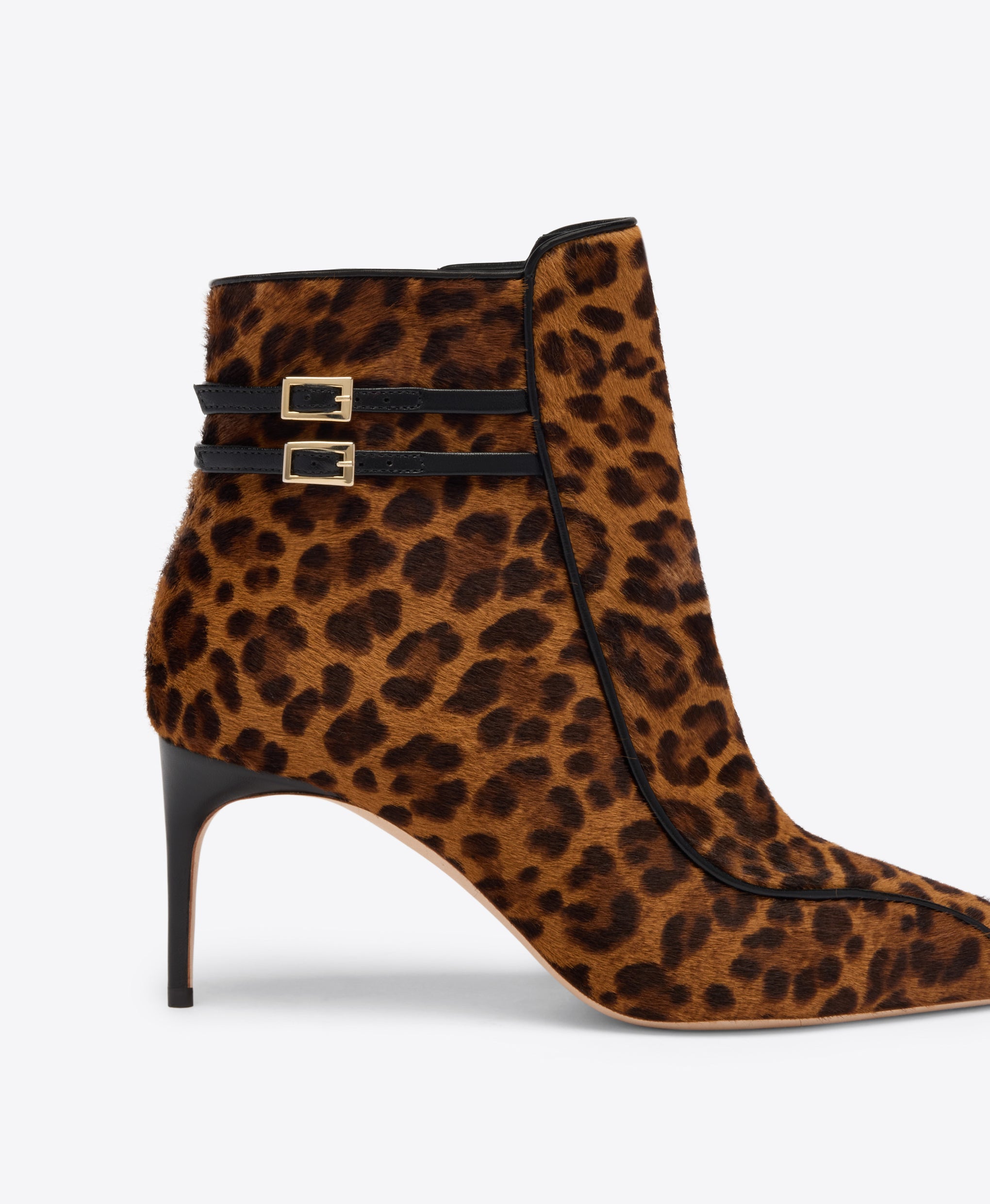 Giordana 70 Leopard Hair Ankle Boots Malone Souliers