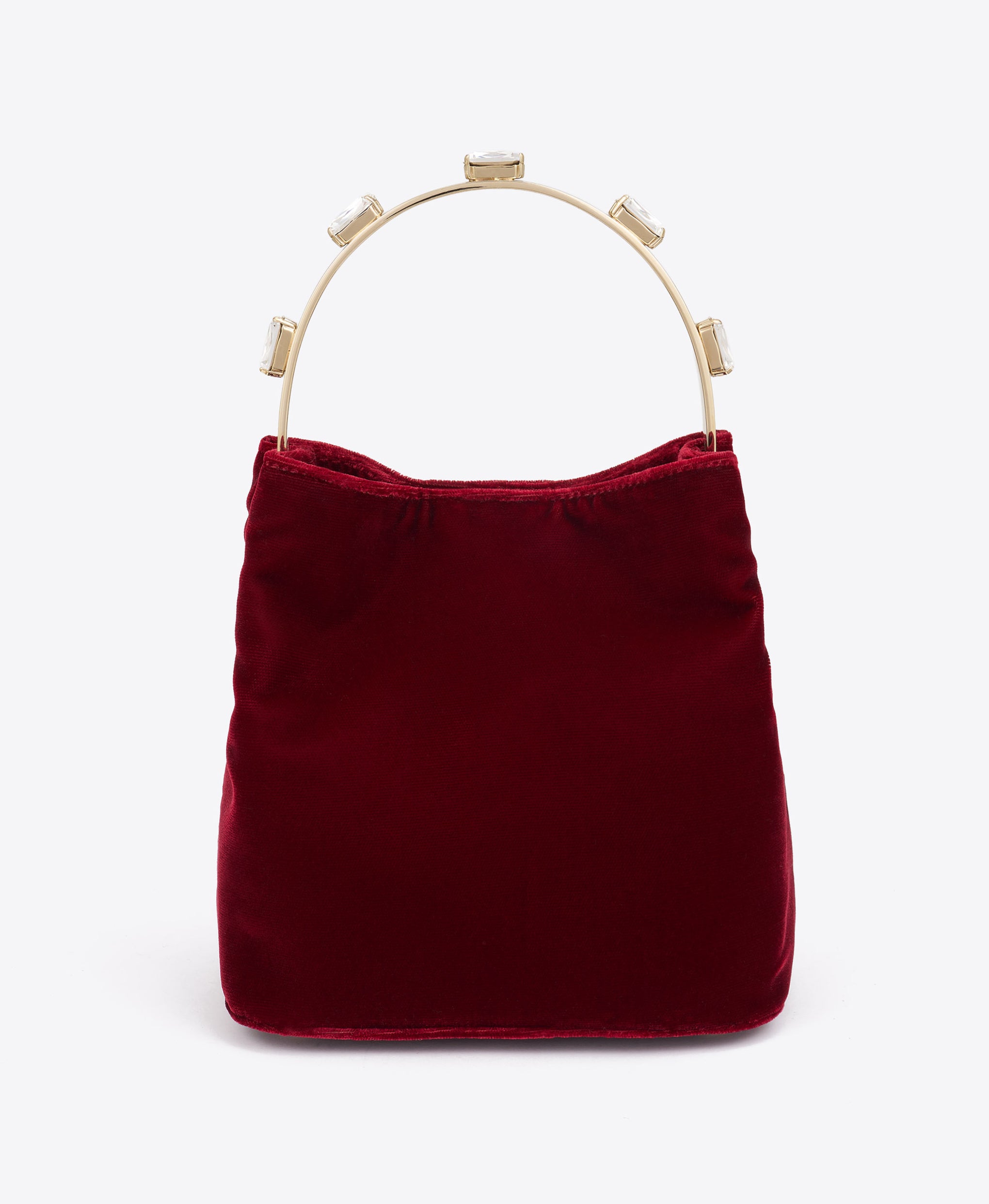 Halo Burgundy Satin Velvet Bag