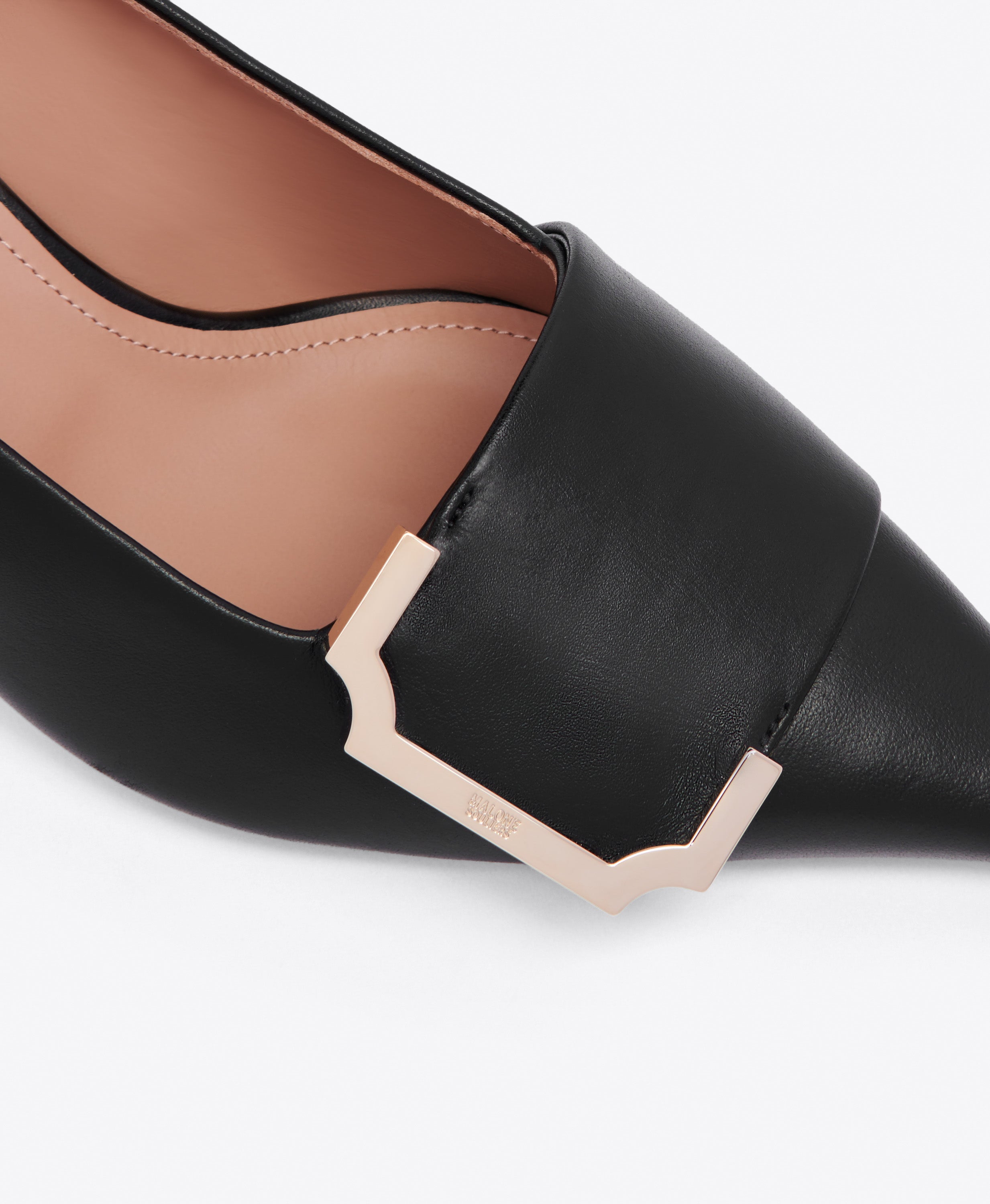 Hayes 45 Black Leather Kitten Heel Pumps | Malone Souliers Hayes 45 Black Leather Kitten Heel Pumps | Malone Souliers