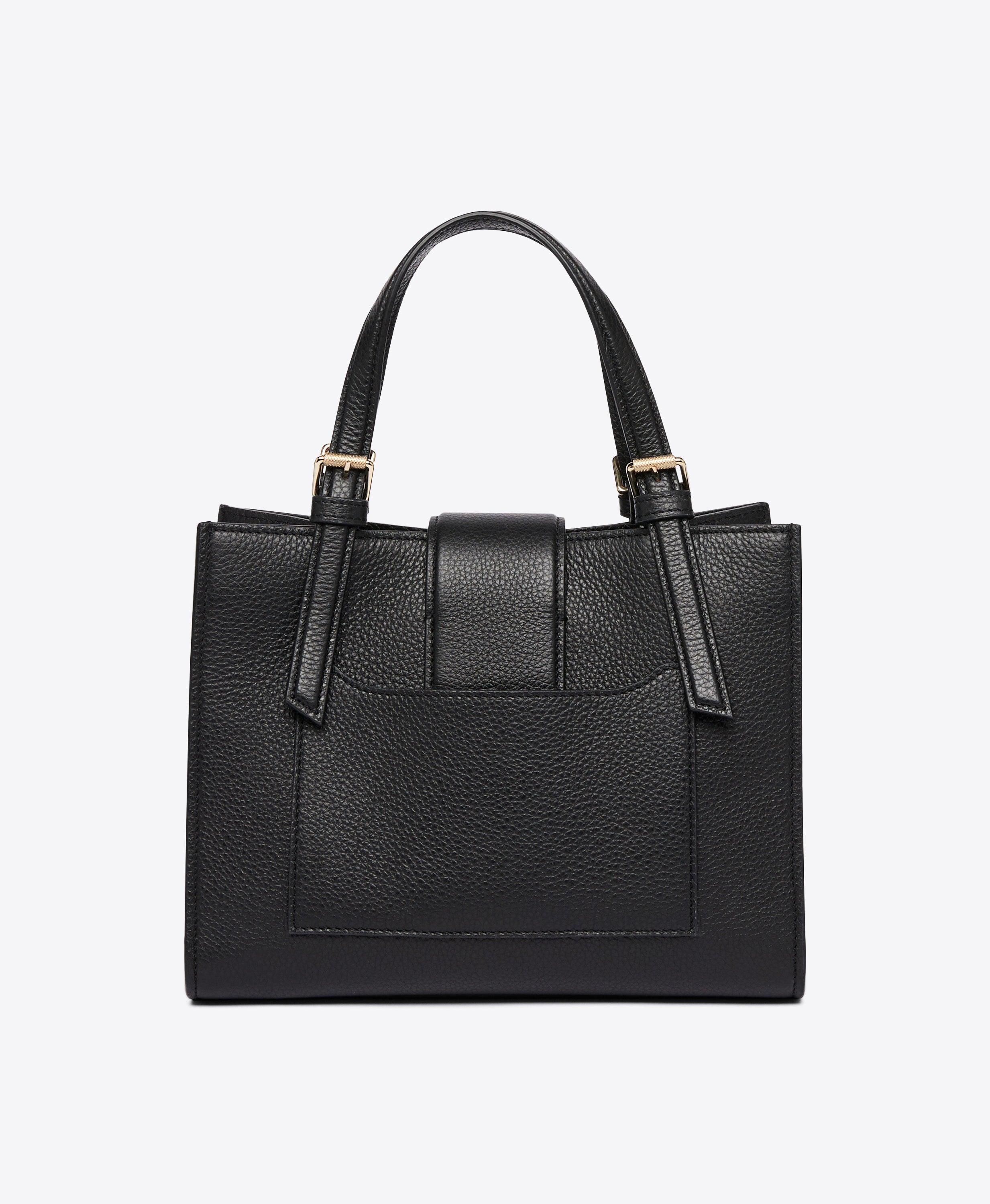 Small embossed online crest leather tote