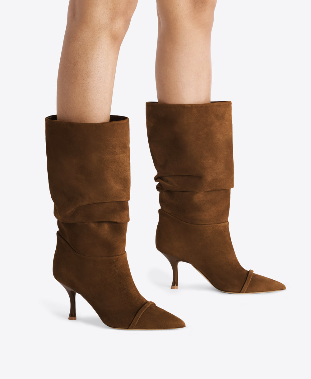 Isley 70 Brown Suede  Tall Boots Malone Souliers