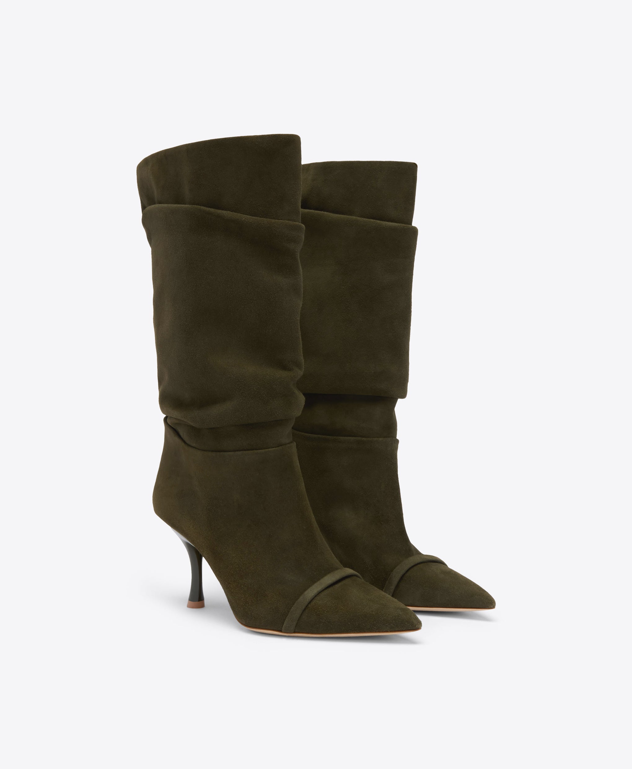 Isley 70 Olive Suede Tall Boots Malone Souliers