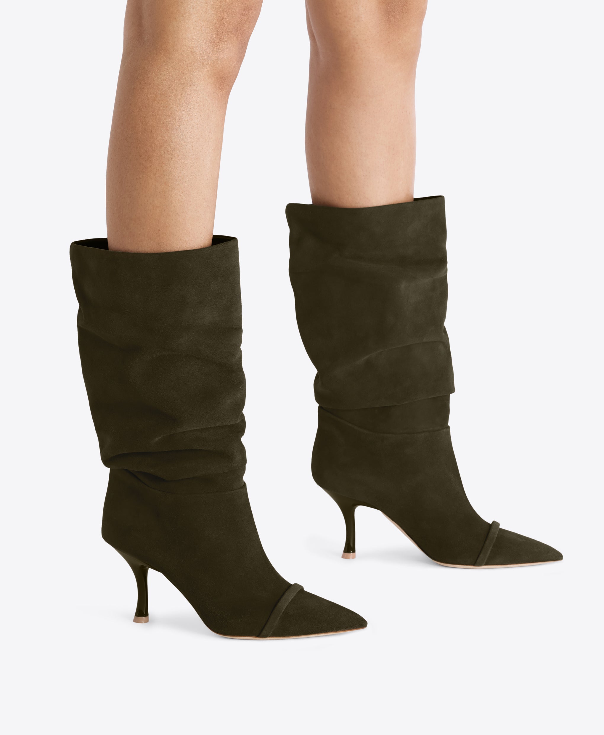Isley 70 Olive Suede Tall Boots Malone Souliers