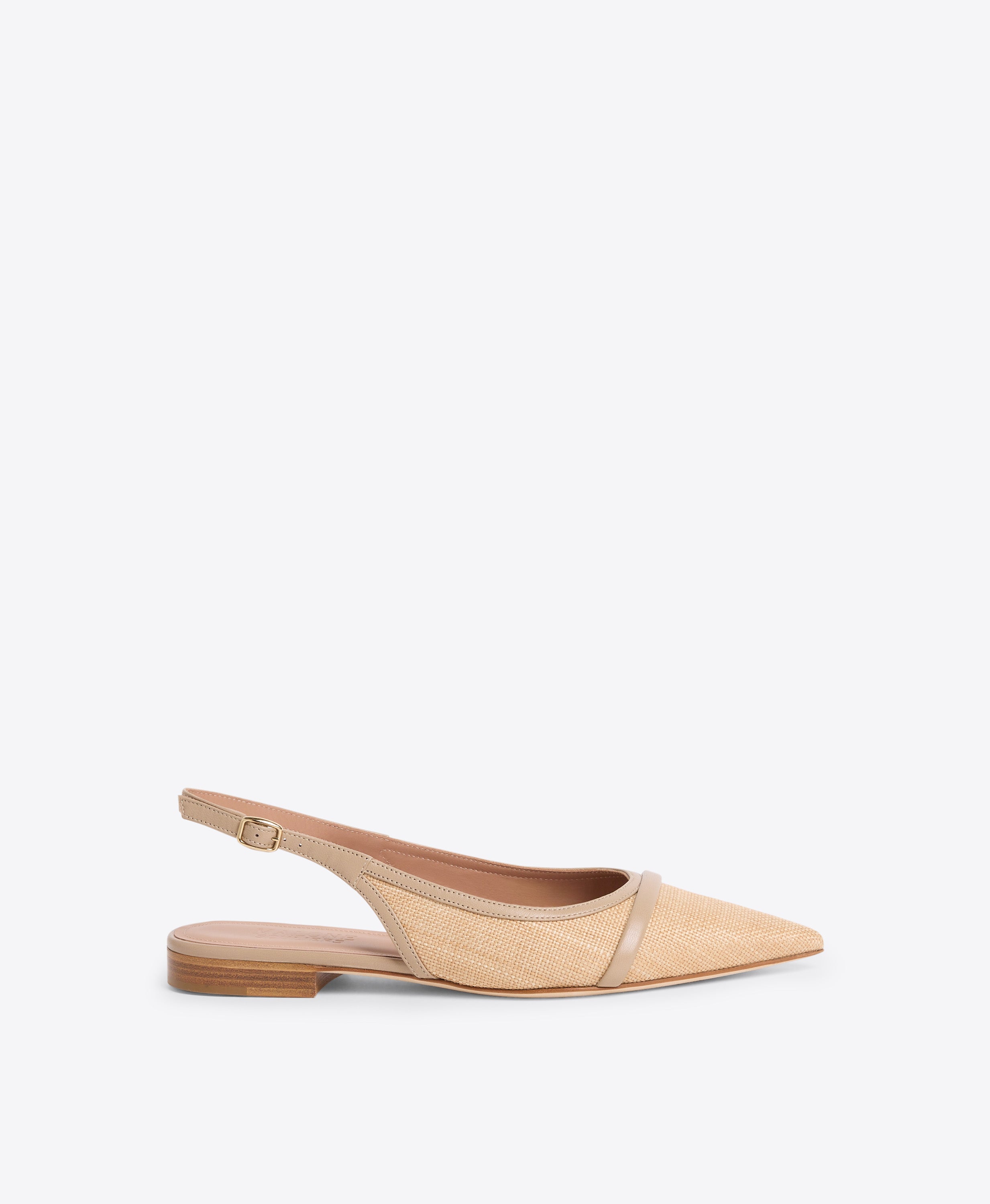 Jama Raffia Flat Slingbacks