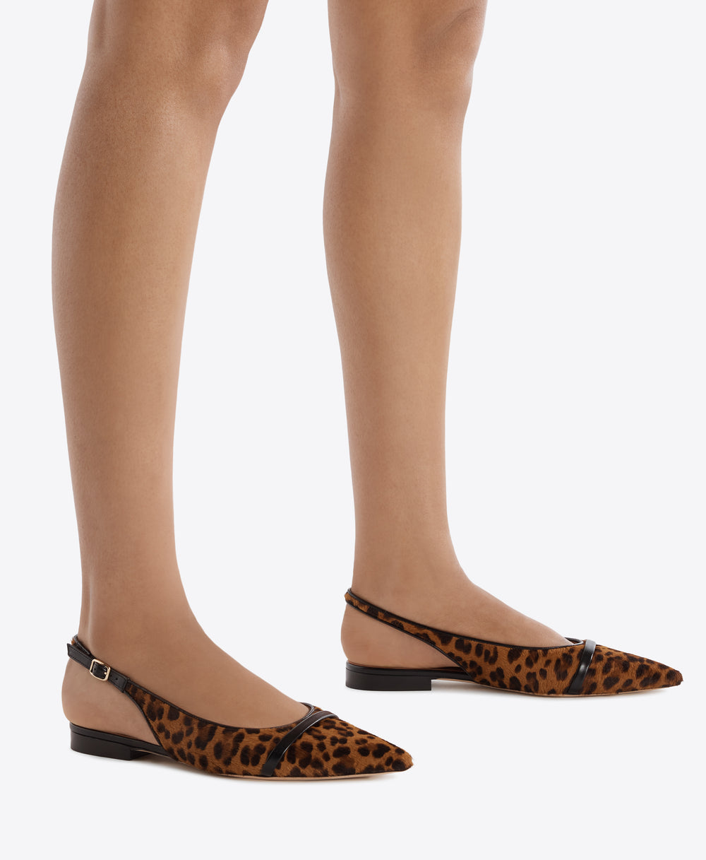 Jama Leopard Flat Slingbacks Malone Souliers