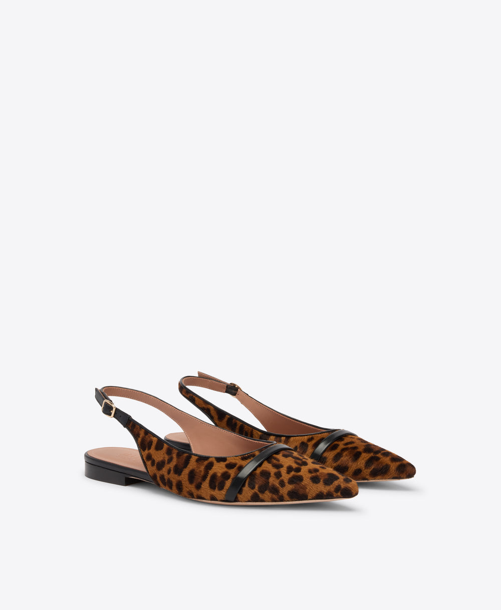 Jama Leopard Flat Slingbacks Malone Souliers