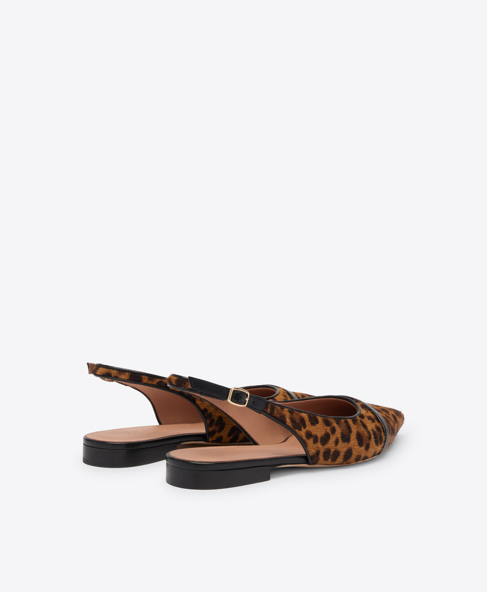 Jama Leopard Flat Slingbacks Malone Souliers