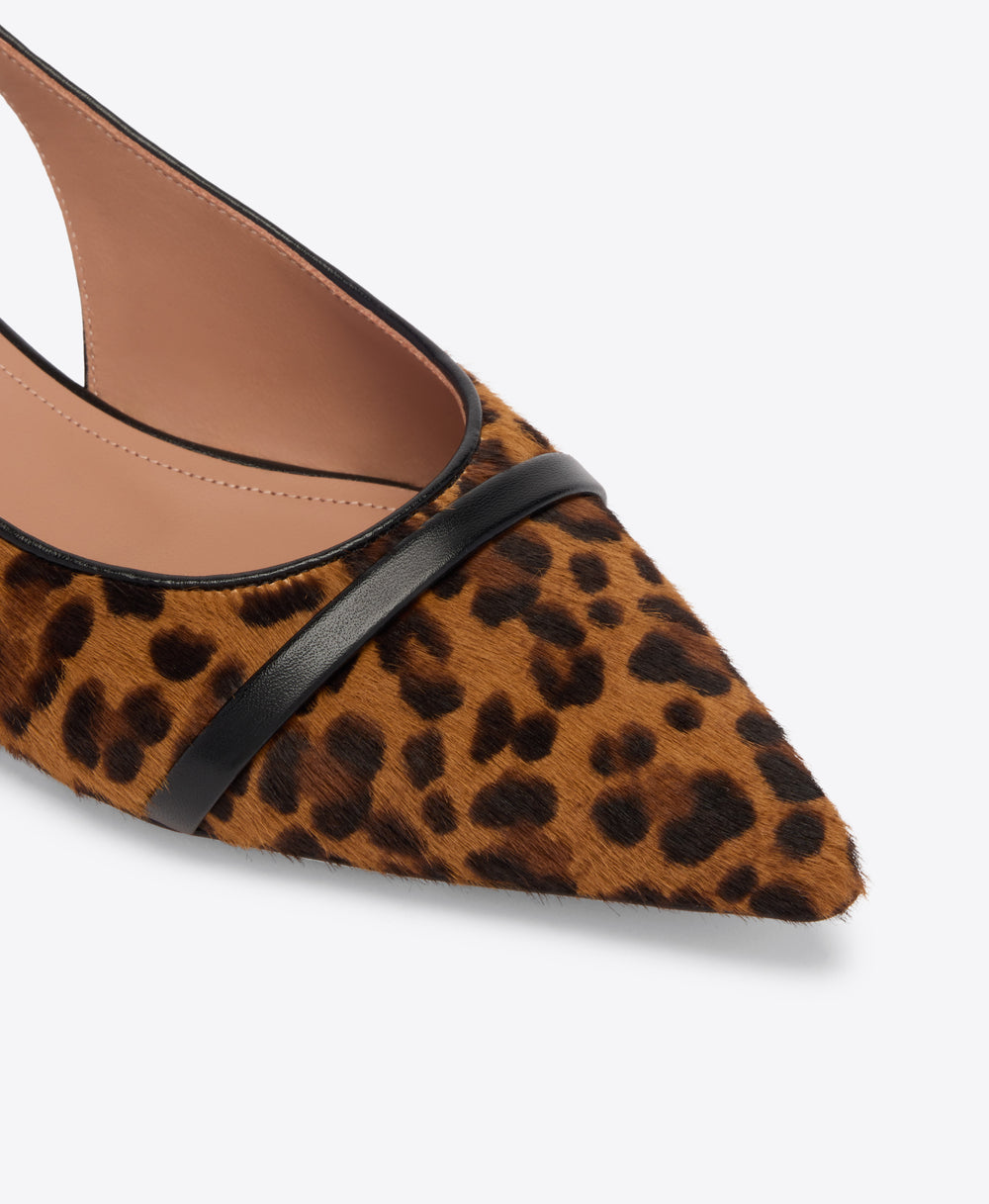 Jama Leopard Flat Slingbacks Malone Souliers