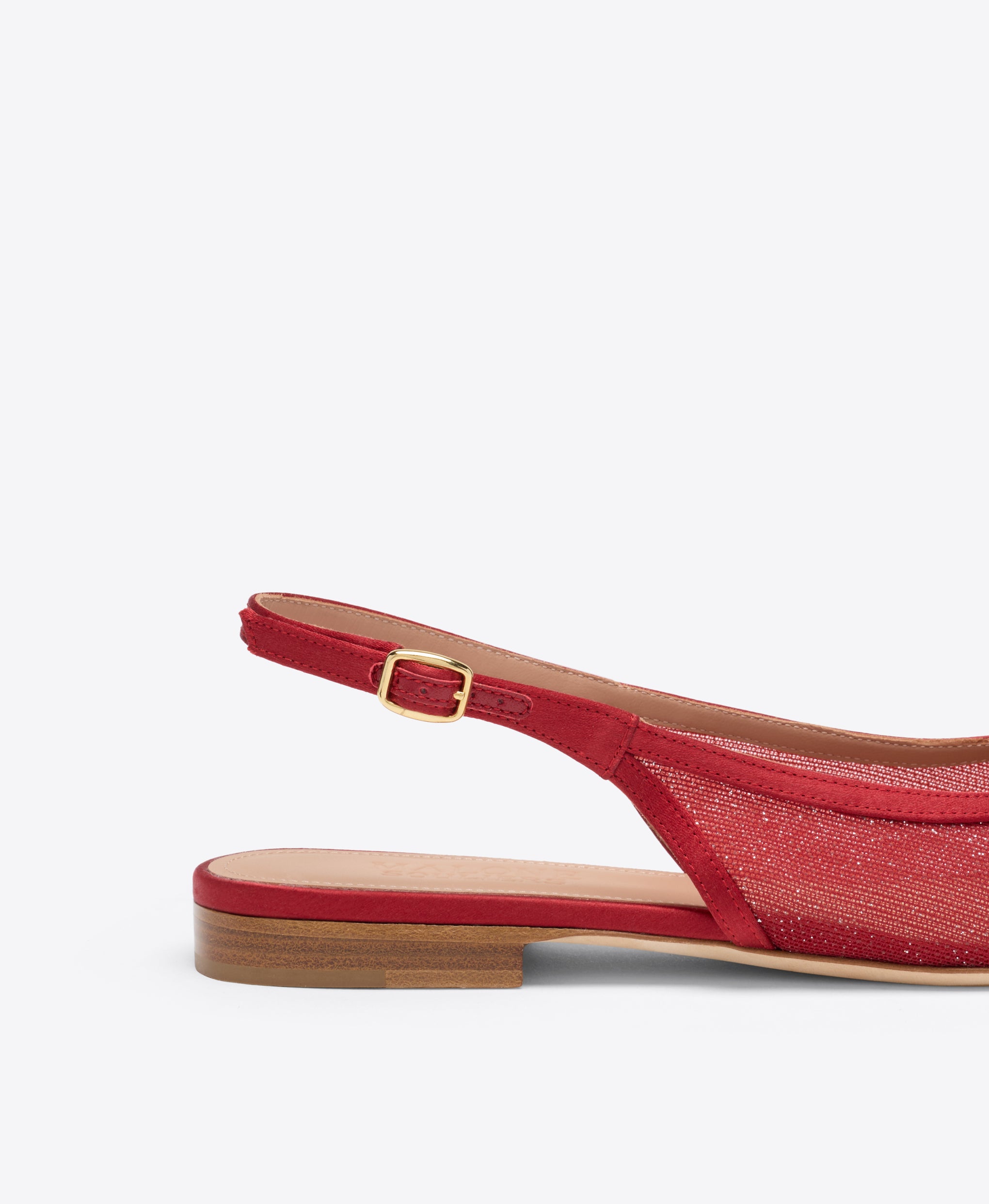 Jama Red Glitter Flat Slingbacks Malone Souliers