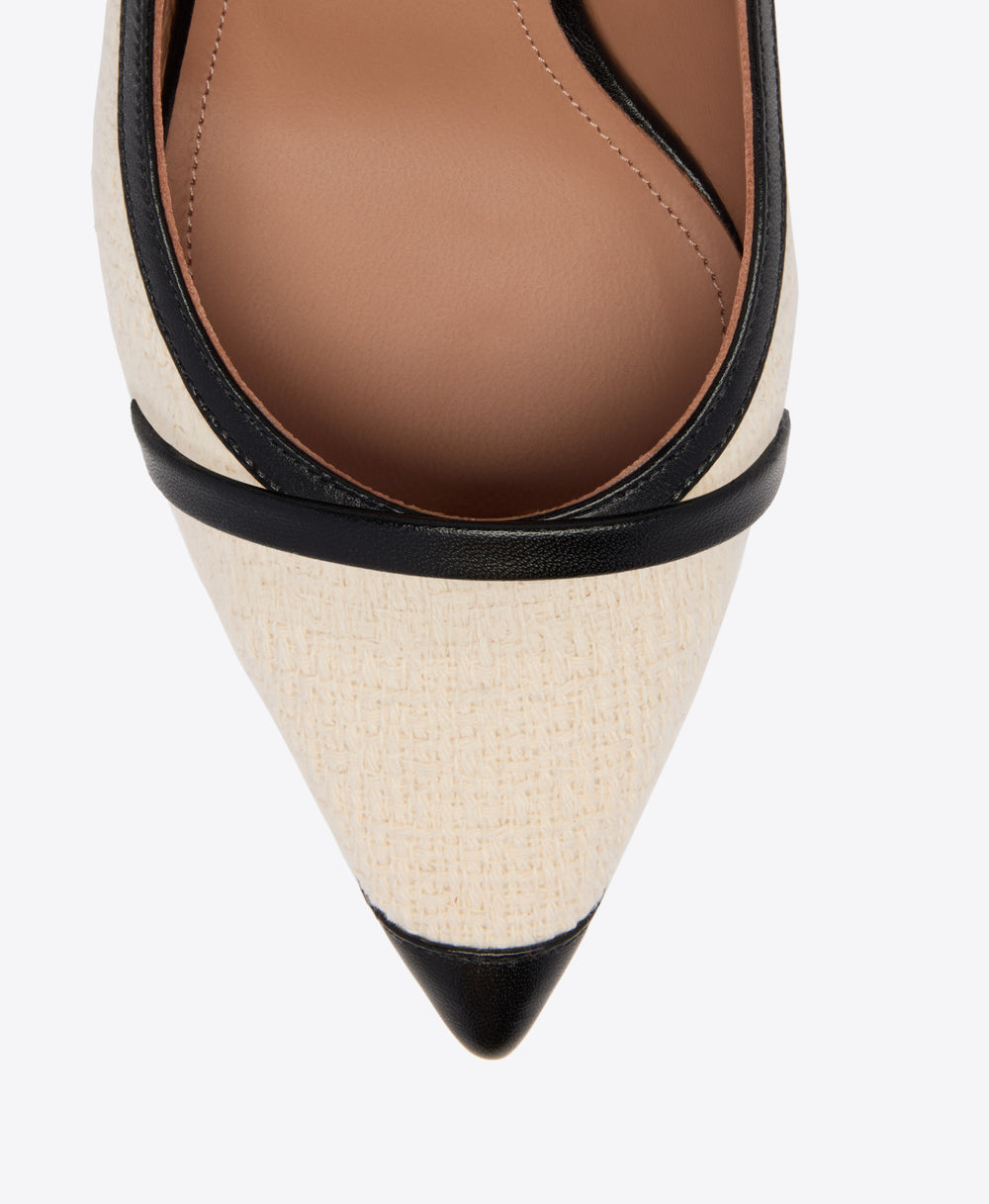 Jama 45 Cream Bouclé Slingbacks Malone Souliers