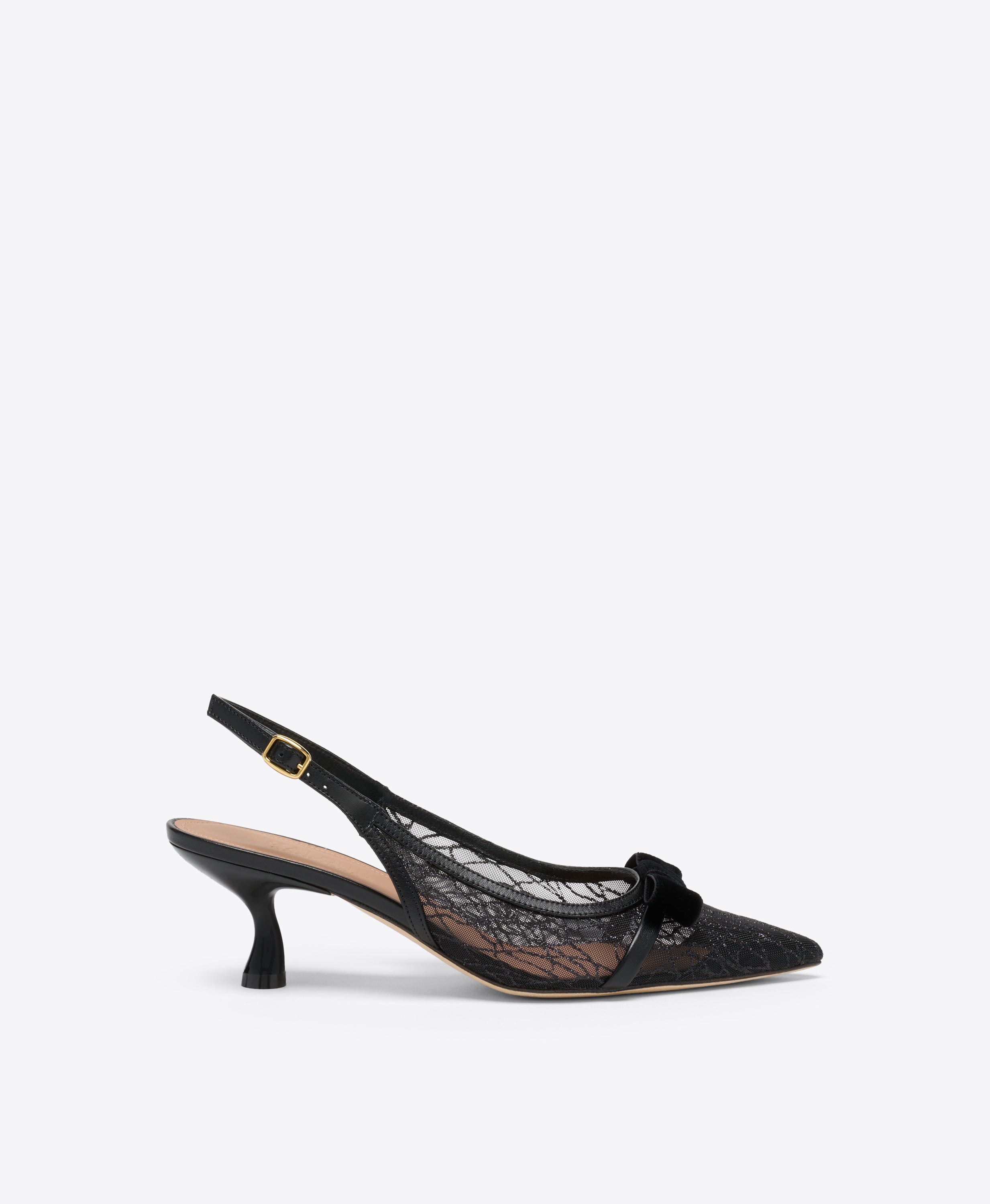 Jama 45 Black Glitter Slingbacks Malone Souliers