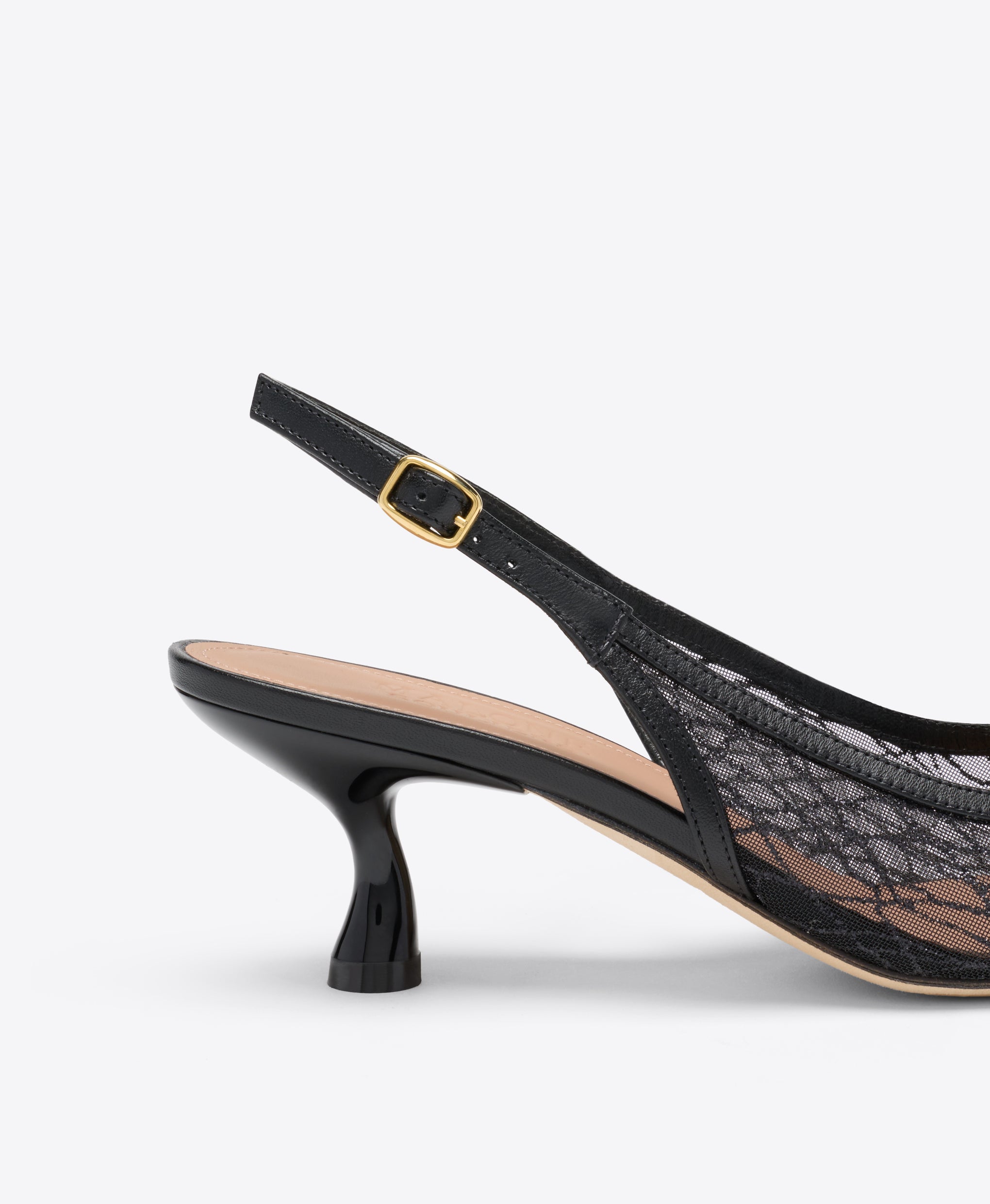 Jama 45 Black Glitter Slingbacks Malone Souliers