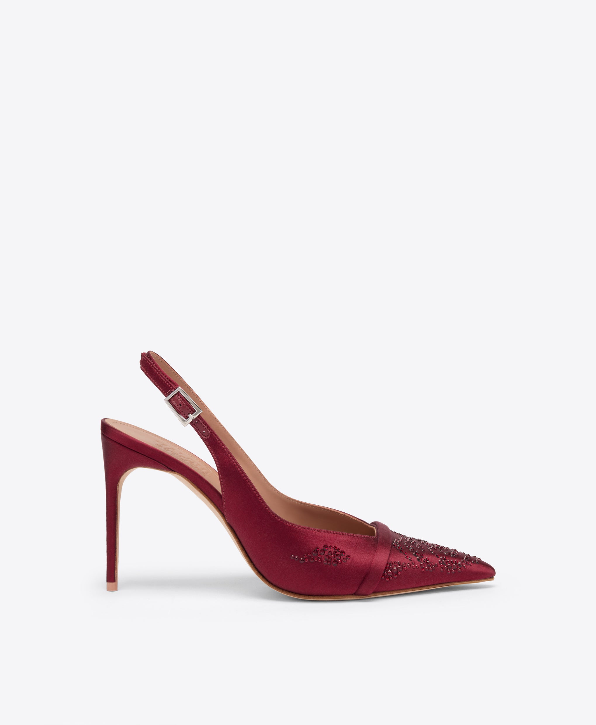 Jazz 90 Red Satin Crystal Slingbacks Malone Souliers