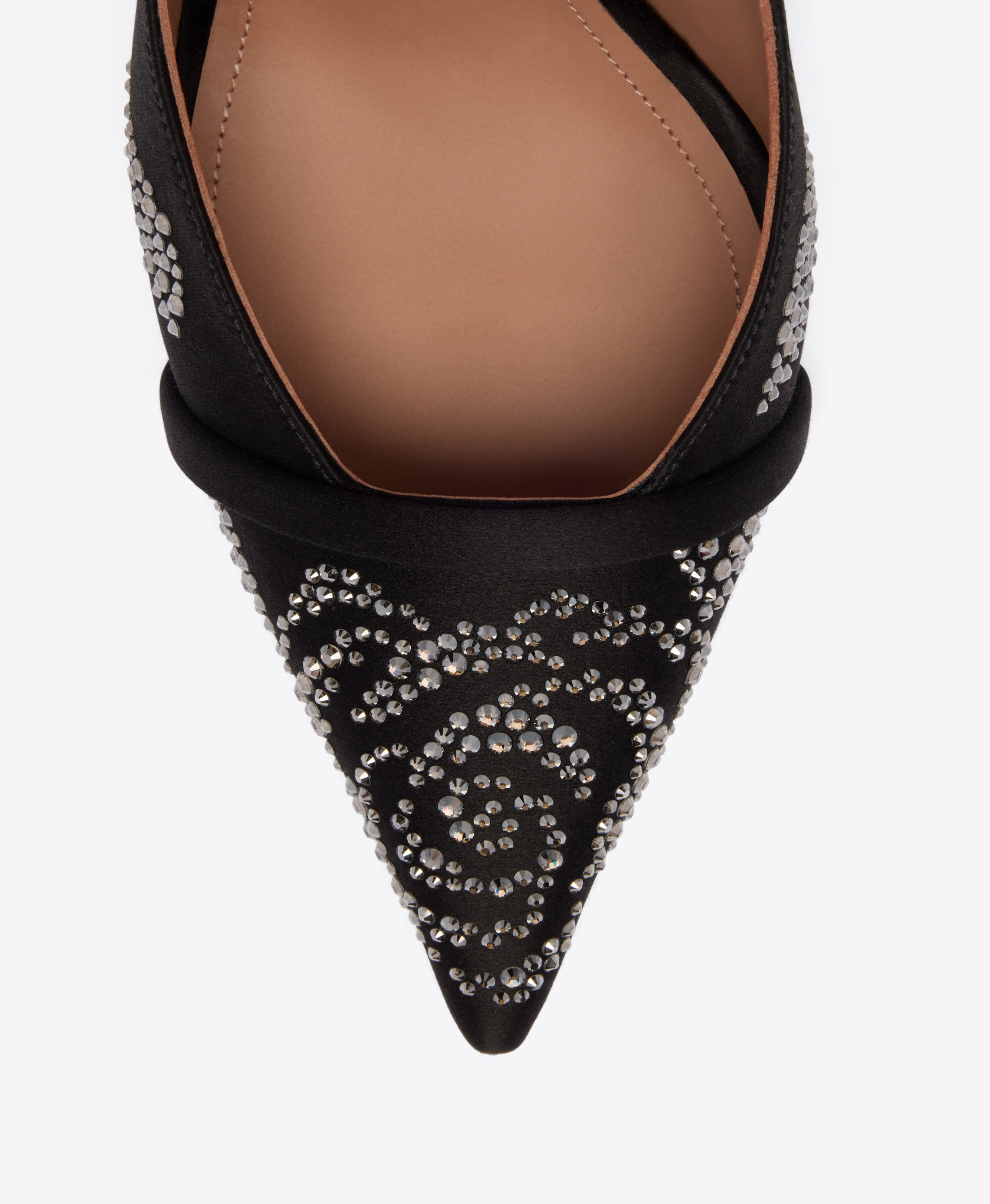 Jazz 90 Black Satin Slingbacks | Malone Souliers