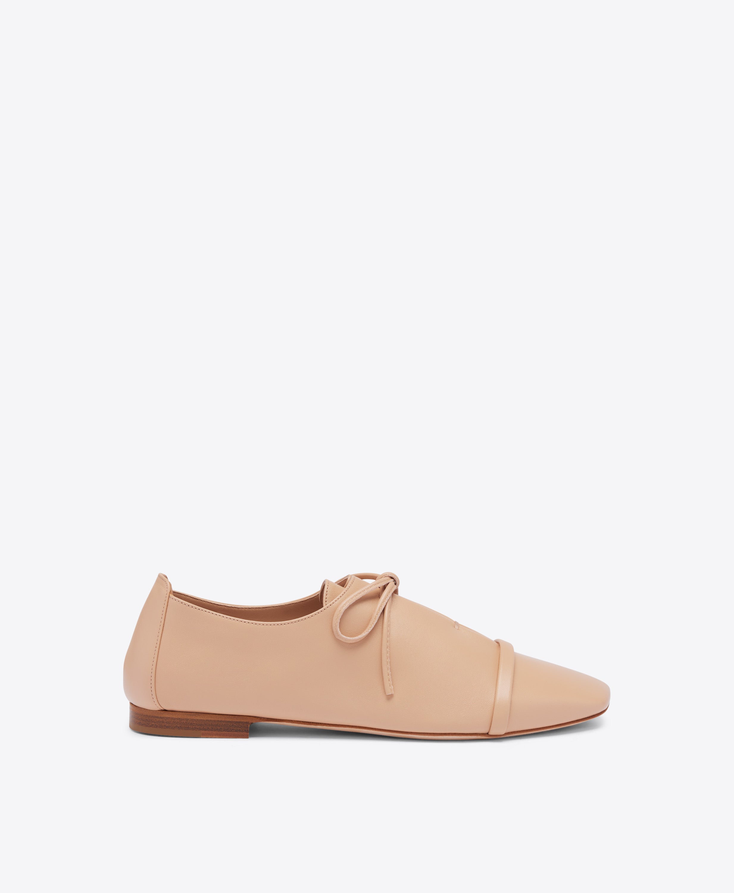 Jean Leather Lace up Flats