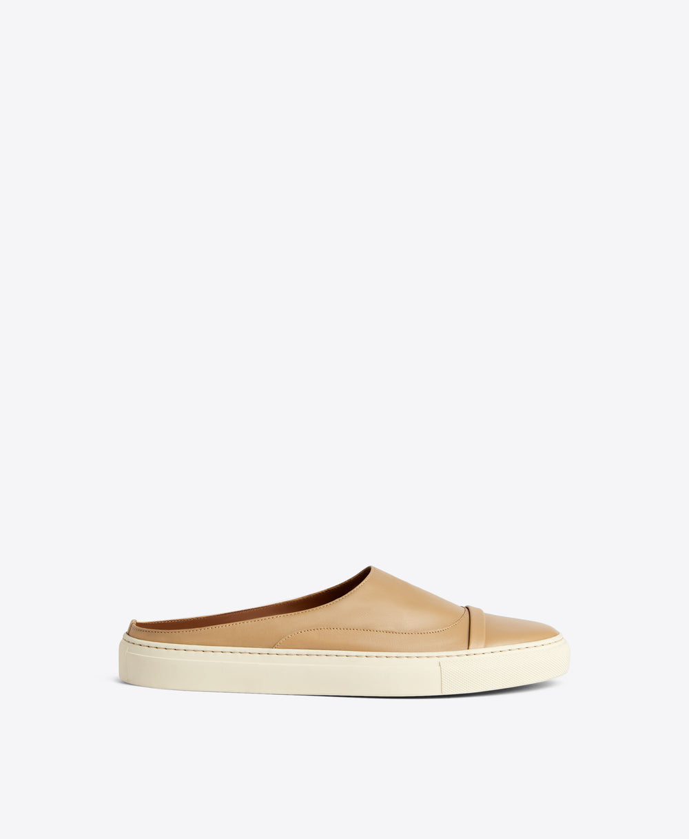 Men's Jesse Tan Leather Slides Malone Souliers