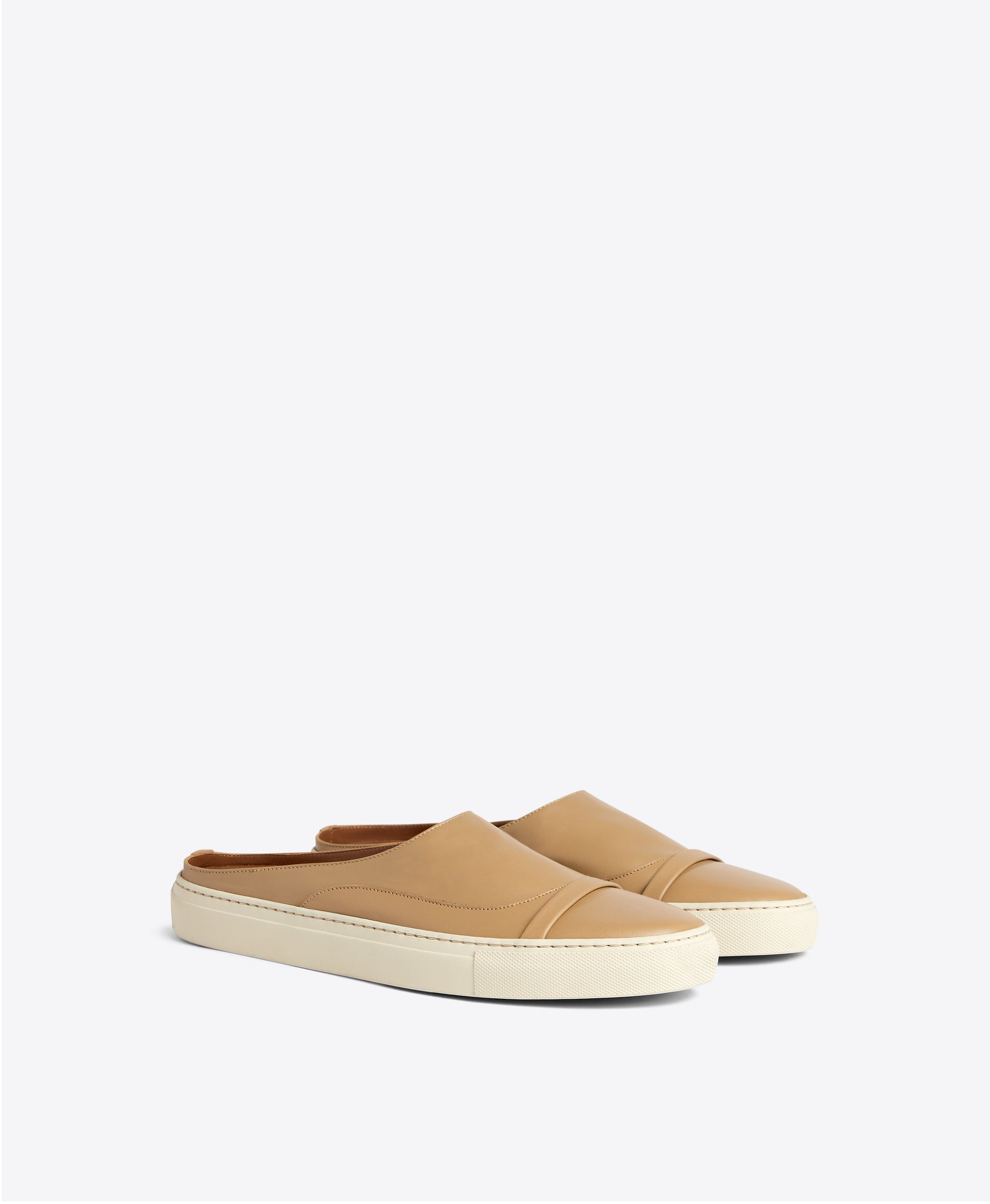 Men's Jesse Tan Leather Slides Malone Souliers