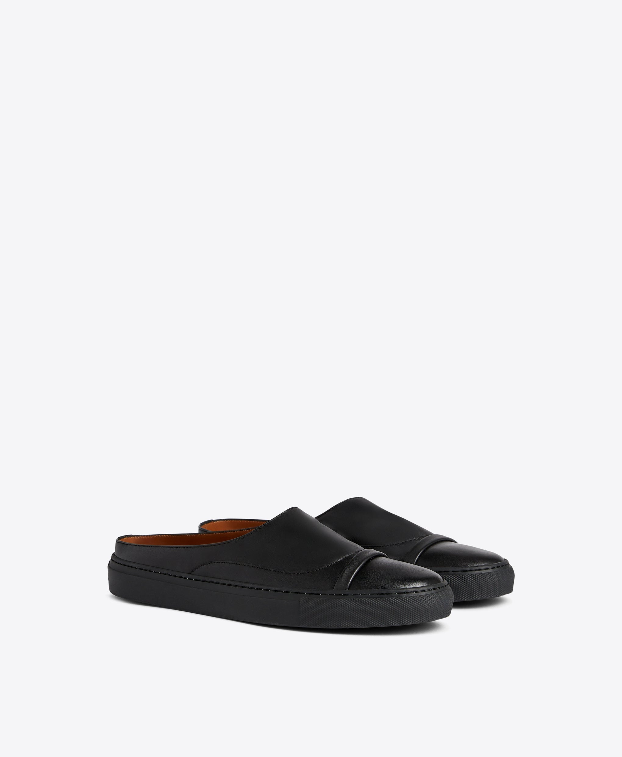 Men's Jesse Black Leather Slides Malone Souliers