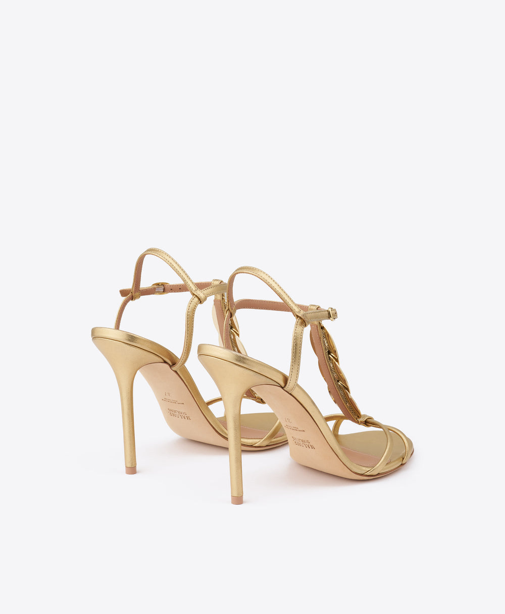Kali 100 Gold Leather Sandals