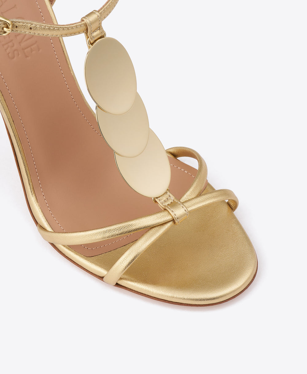 Kali 100 Gold Leather Sandals