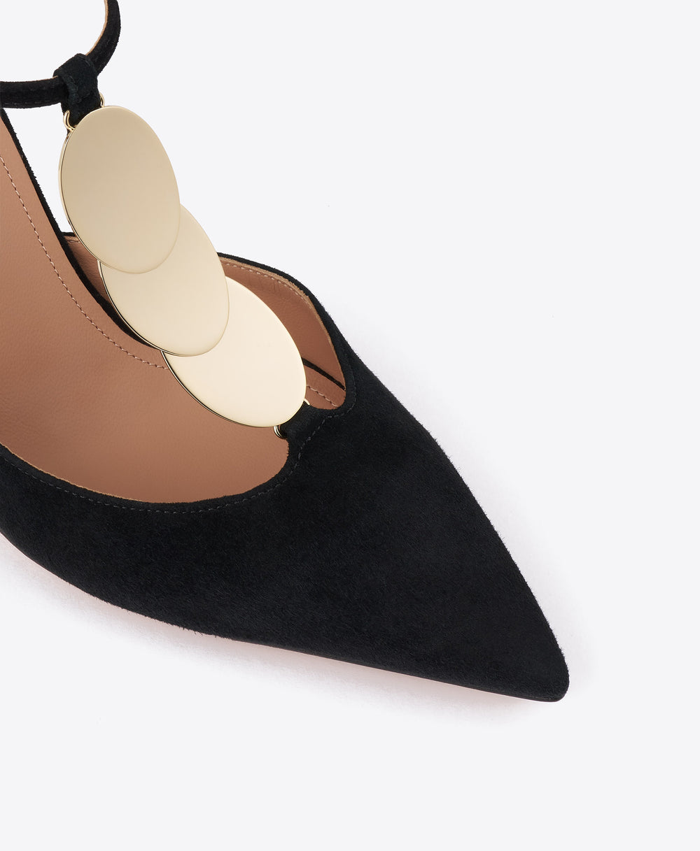 Kali 70 Black Suede Pumps