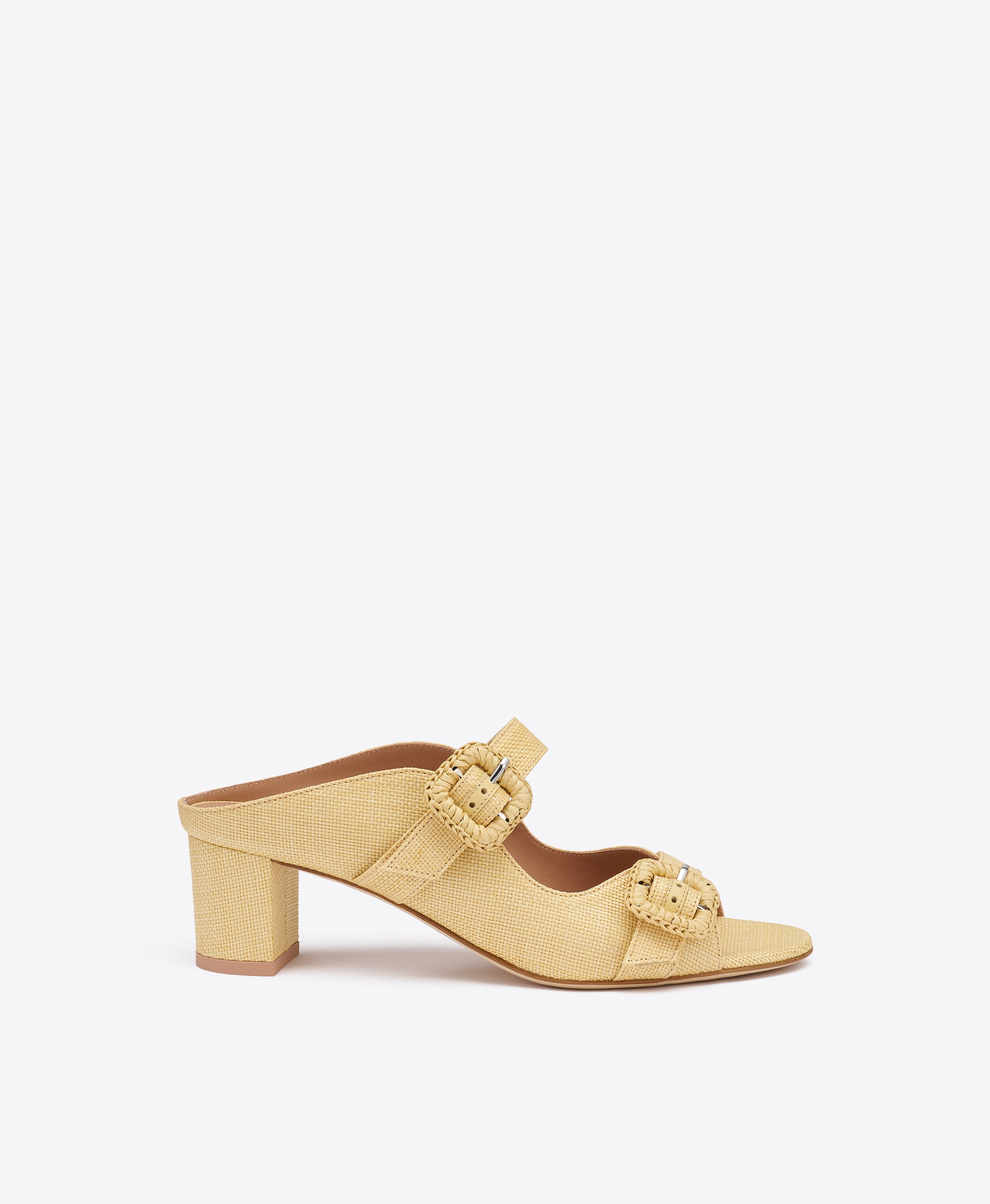Kimmy 45 Raffia Block Heel Sandals