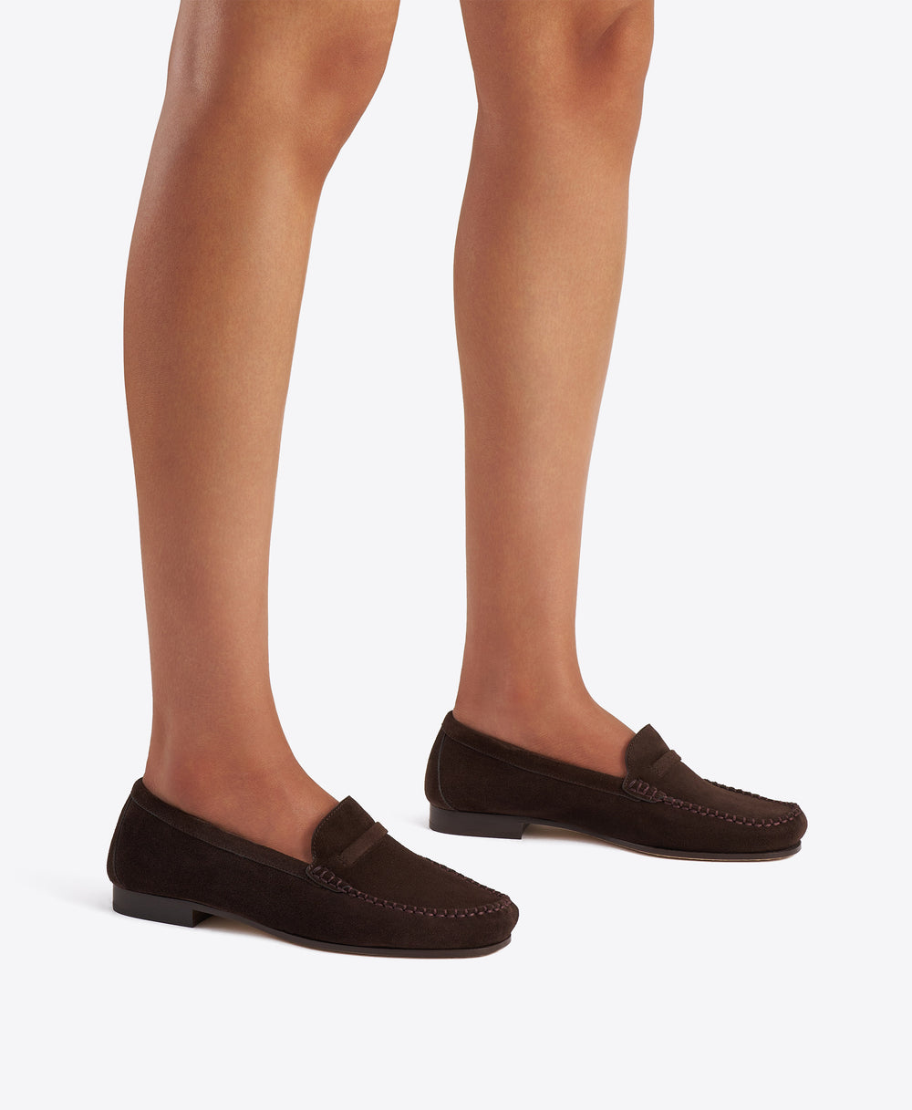 Knightsbridge Dark Brown Suede Loafers