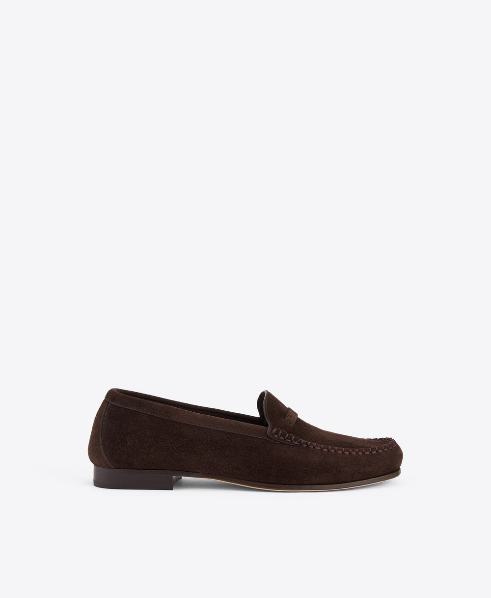 Knightsbridge Dark Brown Suede Loafers