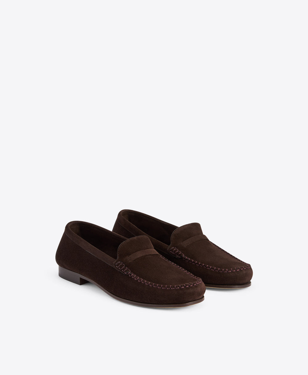 Knightsbridge Dark Brown Suede Loafers