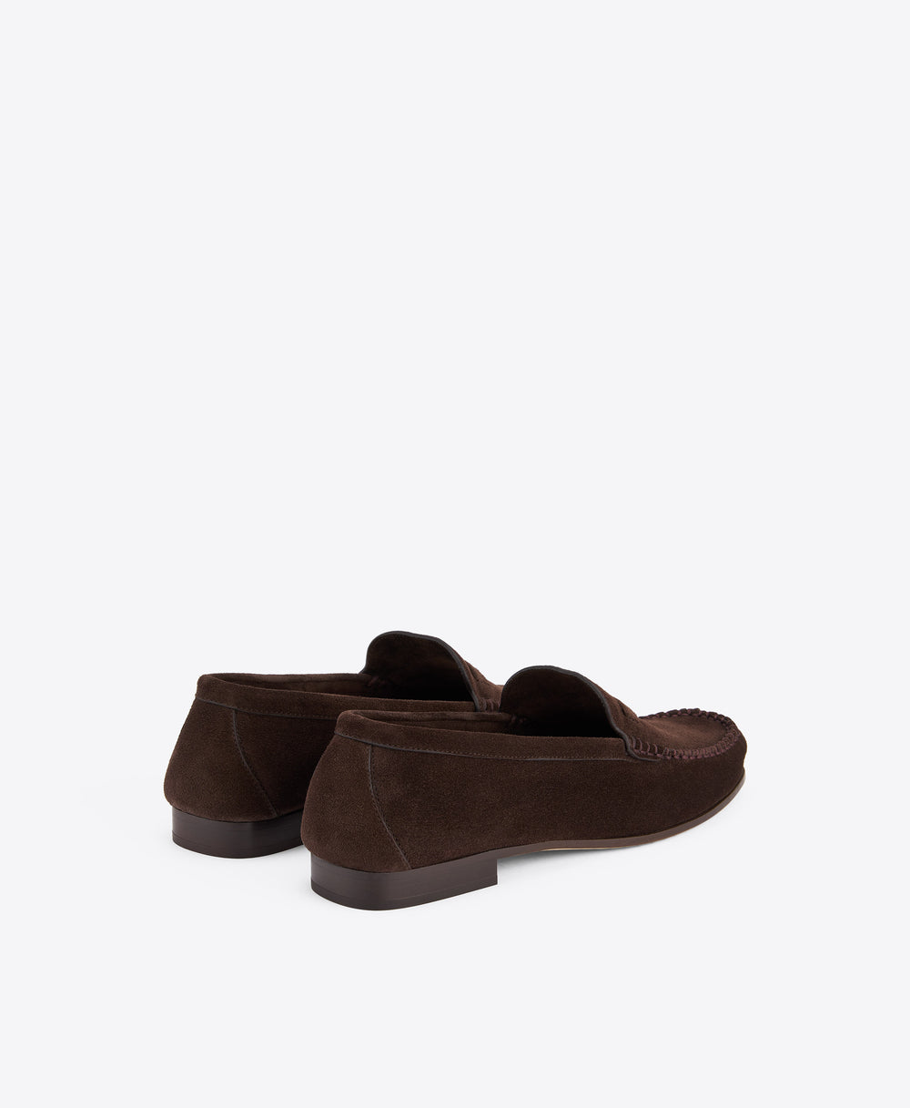 Knightsbridge Dark Brown Suede Loafers
