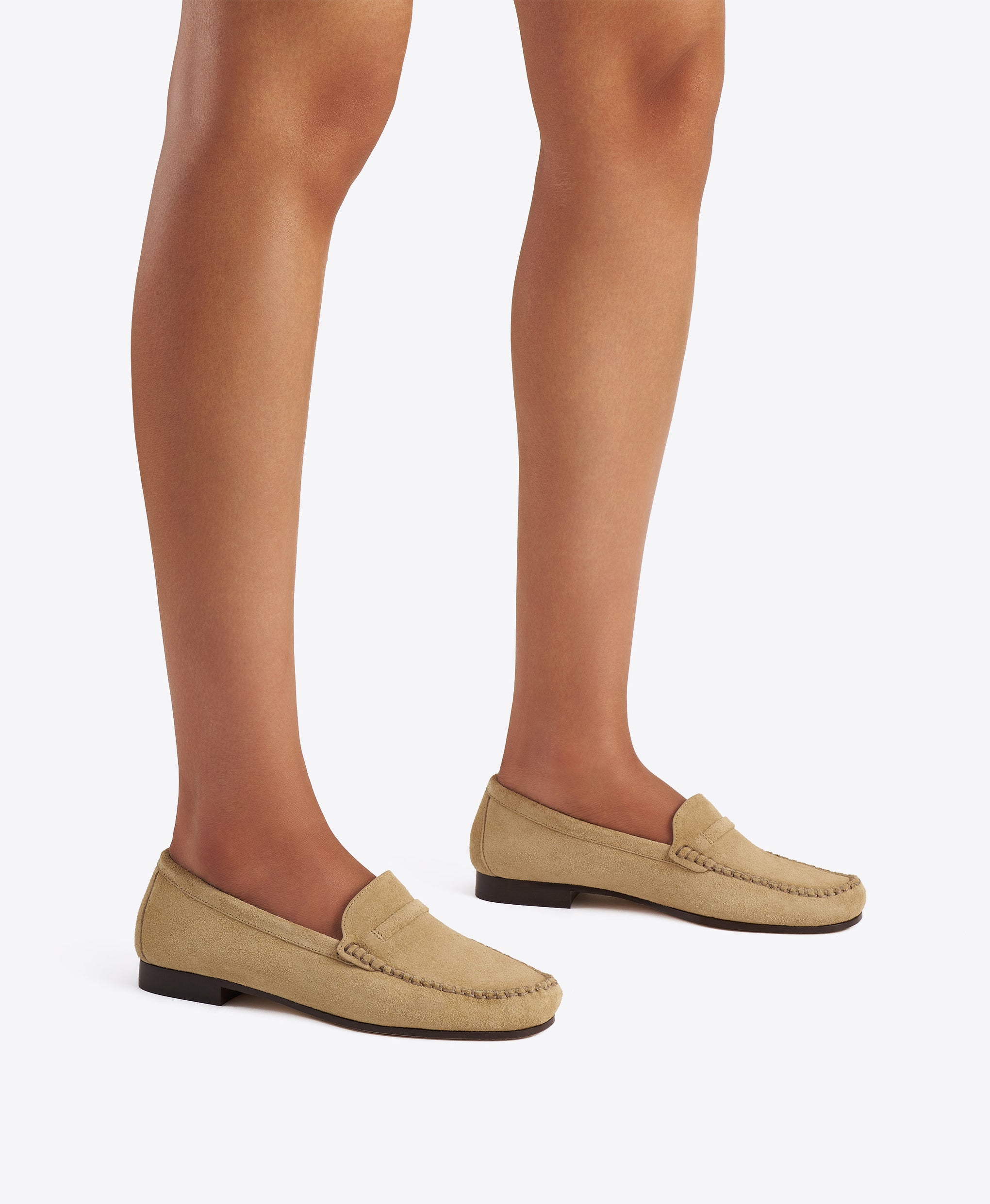 Knightsbridge Beige Suede Loafers