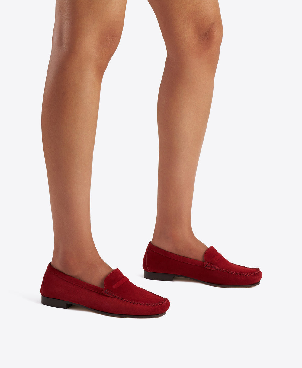 Knightsbridge Red Suede Loafers