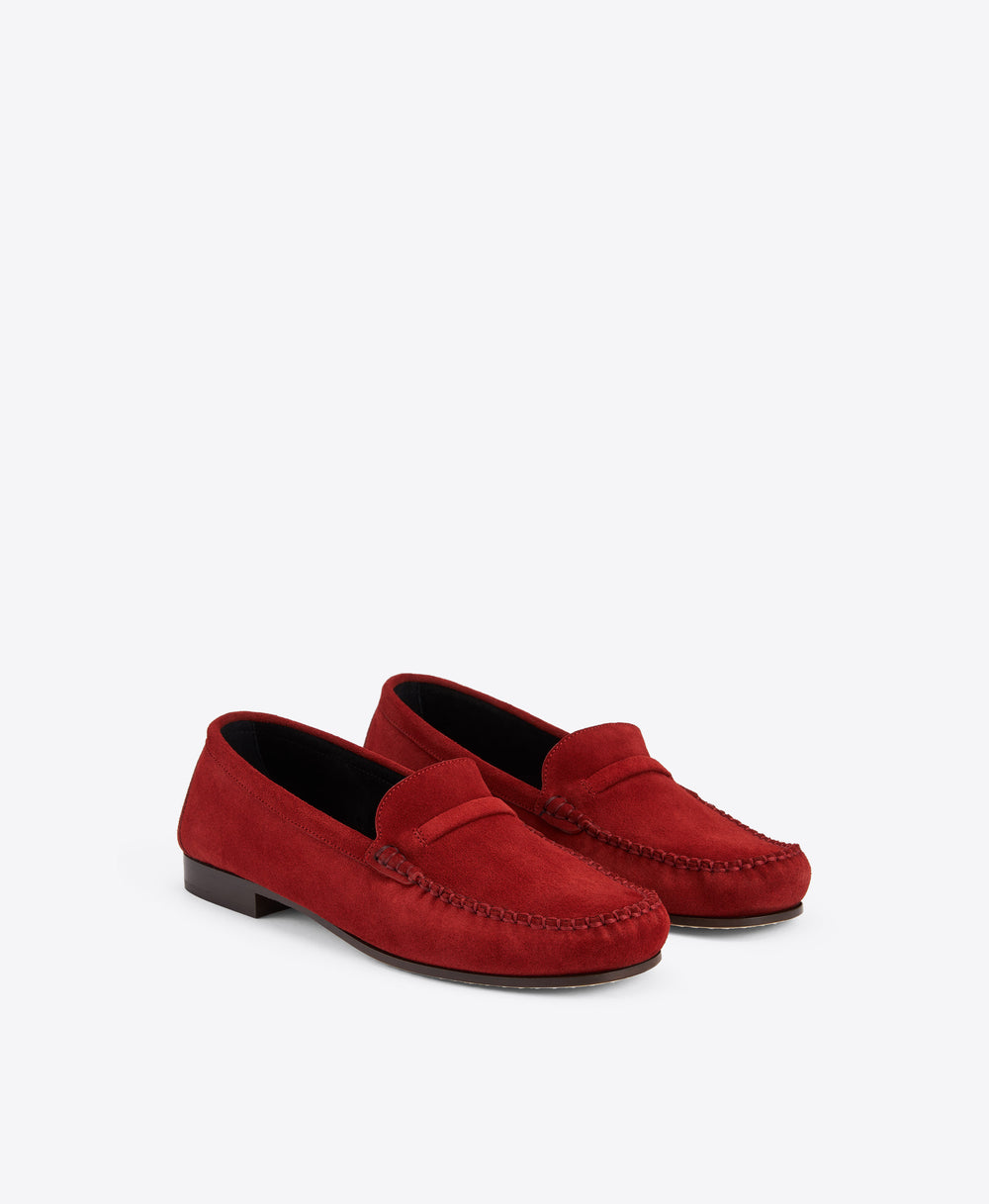Knightsbridge Red Suede Loafers
