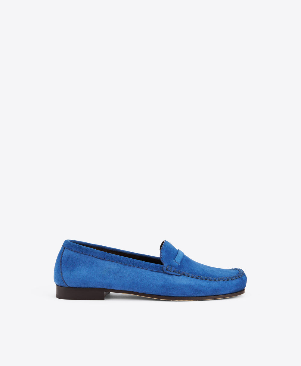 Knightsbridge Blue Suede Loafers